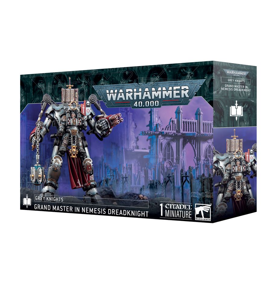 Grand master in nemesis dreadnight grey knights warhammer 40000. Cuando pilota un servoterror némesis, el gran maestre tiene acceso a armas que suelen estar restringidas a los tanques de batalla. Gracias a la fuerza servoimpulsada que le permite blandir estas armas de combate y a su poderío psíquico, la potencia asesina de este guerrero alcanza cotas terroríficas. Con este kit multicomponente de plástico puedes montar un gran maestre en servoterror némesis, un formidable comandante para tus ejércitos de caballeros grises de warhammer 40,000. Con una gran variedad de armas a distancia y de combate entre las que elegir, puede abrirse paso fácilmente entre tus enemigos. La miniatura puede montarse con distintas poses, y las armas a distancia pueden acoplarse a ambos brazos. El kit también puede montarse como un servoterror némesis con un arnés diferente, rodilleras y dos cabezas entre las que elegir: una con casco y otra descubierta. Ambas variantes pueden personalizarse todavía más con opciones estéticas como sellos de pureza y marcas de honor.