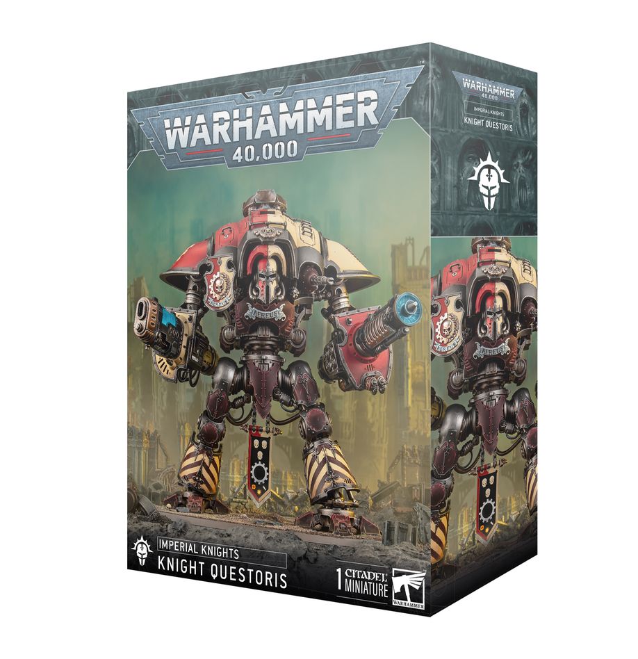 Knight questoris imperial knights warhammer 40000. Los caballeros imperiales son imponentes ingenios de guerra capaces de hacer frente a grandes masas de infantería, monstruos colosales y pesados tanques de batalla. Estos intrépidos caballeros se lanzan a los combates más encarnizados y reparten muerte con cañones, cuchillas sierra y un amplio arsenal de armas adicionales. Con este kit multicomponente de plástico puedes montar un poderoso caballero imperial en una de seis configuraciones distintas para incluirlo en tus ejércitos de caballeros imperiales de warhammer 40,000 o desplegarlo como un desarraigado en tus ejércitos de marines espaciales, astra militarum, adepta sororitas, adeptus custodes, adeptus mechanicus o agentes imperiales. También puedes montarlo como un caballero expoliador para incluirlo en tus ejércitos de caballeros del caos o desplegarlo como un descastado en tus ejércitos de marines espaciales del caos, guardia de la muerte, hijos del emperador, mil hijos o devoradores de mundos.