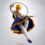 KURAPIKA HUNTER X HUNTER SH FIGUARTS. Tamashii Nations suma a la colección S.H.Figuarts la figura de Kurapika, inspirada en su personaje del anime "Hunter X Hunter". Esta figura mide unos 15 cm y está realizada en PVC y ABS. Incluye 2x manos izquierdas, 2x manos derechas, 4x placas faciales (ojos normales y con ojos escarlata) y varias manos intercambiables para reproducir las habilidades Nen: Cadena Santa, Cárcel de Cadenas, Cadena de Radiestesia y Cadena del Juicio. Gracias a estas piezas se pueden recrear sus combates más icónicos de la serie. Su expresión facial ha sido cuidadosamente diseñada, con el cabello pintado con pincel para acabado más realista. Su falda está formada por 3 piezas, permitiendo un mayor rango de movimiento. Ideal para exponer con LEORIO HUNTER X HUNTER SH FIGUARTS (se venden por separado). UNIDADES LIMITADAS.