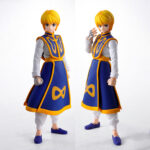 KURAPIKA HUNTER X HUNTER SH FIGUARTS. Tamashii Nations suma a la colección S.H.Figuarts la figura de Kurapika, inspirada en su personaje del anime "Hunter X Hunter". Esta figura mide unos 15 cm y está realizada en PVC y ABS. Incluye 2x manos izquierdas, 2x manos derechas, 4x placas faciales (ojos normales y con ojos escarlata) y varias manos intercambiables para reproducir las habilidades Nen: Cadena Santa, Cárcel de Cadenas, Cadena de Radiestesia y Cadena del Juicio. Gracias a estas piezas se pueden recrear sus combates más icónicos de la serie. Su expresión facial ha sido cuidadosamente diseñada, con el cabello pintado con pincel para acabado más realista. Su falda está formada por 3 piezas, permitiendo un mayor rango de movimiento. Ideal para exponer con LEORIO HUNTER X HUNTER SH FIGUARTS (se venden por separado). UNIDADES LIMITADAS.