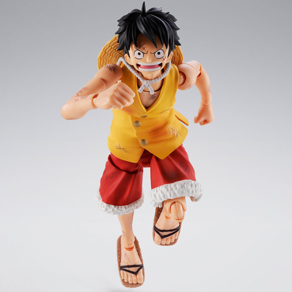Monkey d luffy marineford one piece sh figuart. Tamashii nations presenta dentro de su línea s. H. Figuarts la versión marineford de la figura de monkey d. Luffy, protagonista del anime "one piece". Tiene una altura aproximada de 14,5 cm y está fabricada en pvc y abs. Incluye 2x manos intercambiables, 3x placas faciales adicionales (una de ellas llorando) y 1x sombrero de paja con cordón. Gracias a la articulación avanzada de eje móvil y el uso de piezas flexibles, es posible recrear las intensas escenas de la batalla del arco argumental marineford con gran dinamismo. Unidades limitadas.
