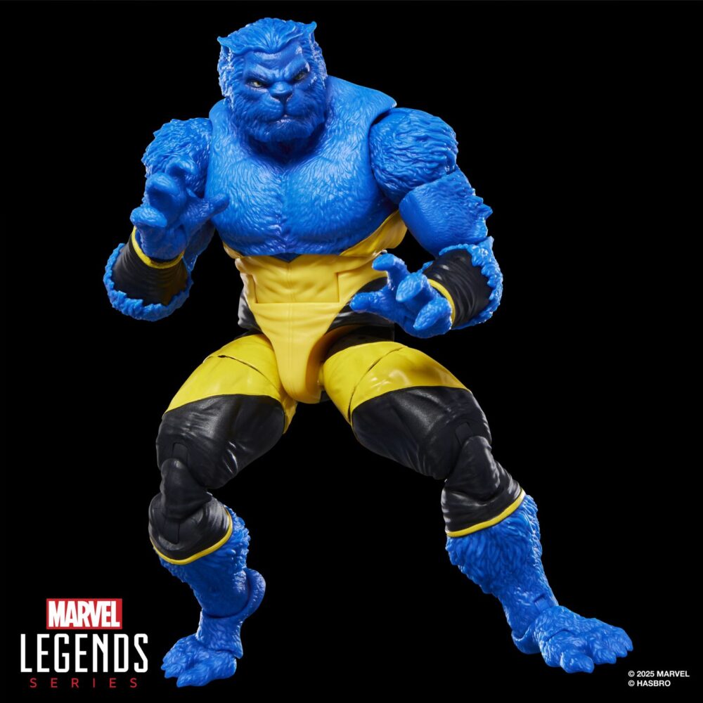 Beast x-men astonishing marvel legends series. Se une a la línea marvel legends series la figura del mutante bestia. Mide 15 cm y cuenta con más de 20 puntos de articulación. Está inspirada en su apariencia en los cómics "astonishing x-men". Incluye 1x cabeza alternativa, 1x par de manos extras y 1x réplica a escala del cómic con la portada de "astonishing x-men saga" de 2006. Cuenta con más de 20 puntos de articulación para recrear poses dinámicas. Se presenta en un blíster ilustrado estilo retro. Unidades limitadas