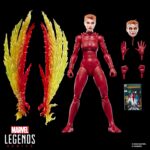 PHOENIX RACHEL SUMMERS EXCALIBUR MARVEL LEGENDS SERIES. Hasbro presenta en su colección Marvel Legends Series la figura de Rachel Summers como Fénix, inspirada en su aspecto en los cómics de "Excalibur". La figura mide 15 cm e incluye 1x réplica a escala del cómic con la portada de "Excalibur #1"de 1998, 4x manos intercambiables, 1x cabeza alternativa y 2x efectos de alas de fuego para recrear su transformación en Fuerza Fénix. Cuenta con más de 20 puntos de articulación para recrear diversas escenas. Se presenta en un blíster ilustrado estilo retro. UNIDADES LIMITADAS.
