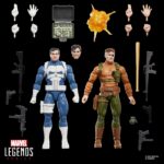 PUNISHER Y NICK FURY THE PUNISHER GAMERVERSE MARVEL LEGENDS SERIES. Hasbro suma a la colección Marvel Legends Series este pack de dos figuras articuladas de Punisher y Nick Fury, tal y como aparecen en el clásico videojuego "The Punisher". Cada figura mide aproximadamente 15 cm y está fabricada en ABS de alta calidad, con múltiples puntos de articulación para recrear poses dinámicas. Incluye: 1x cabeza alternativa de Punisher y 4x manos intercambiables para cada uno de los personajes, 1x bate, 1x maletín con dinero, 1x granada, 6x armas de fuego variadas y 1 x efecto de explosión. Se presenta en una caja ilustrada de edición especial. UNIDADES LIMITADAS.