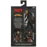 ULTIMATE FERAL PREDATOR PREY. Neca vuelve a presentar la figura Ultimate del Predator que aparece en la película "Prey", ambientada hace 300 años. Este depredador alienígena altamente evolucionado mide más de 20 cm de alto y reproduce con precisión su aspecto en la película. Incluye 1x máscara, 1x arpón, 2x lanzas (cerrada y desplegada), 2x escudos (abierto y plegado), 2x mandíbulas, armas adicionales y 7x manos intercambiables. Se entrega en una caja con solapa frontal apta para exhibición.