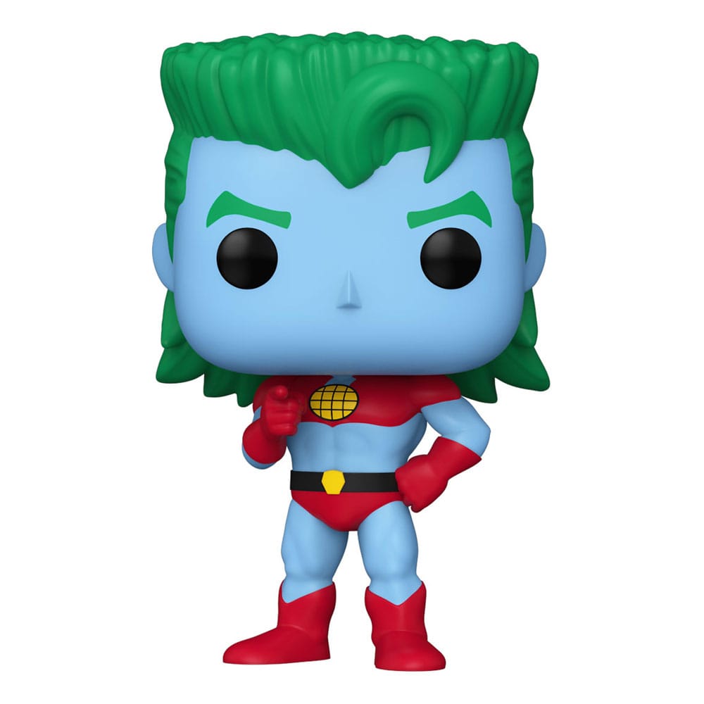 Captian planet capitán planeta y los planetarios funko pop. Figura de vinilo de la línea 'pop! ', tamaño aprox. 9 cm. Capitán planet y su equipo utilizan sus poderes para detener a los intentan dañar el ambiente. Este funko de 9cm de tamaño representa a capitán planet con cara de enfadado, puños en la cintura y ropa habitual de color rojo.