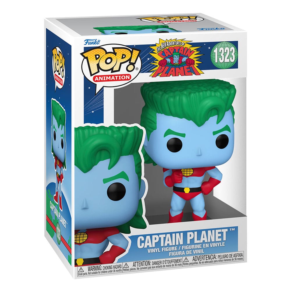 Captian planet capitán planeta y los planetarios funko pop. Figura de vinilo de la línea 'pop! ', tamaño aprox. 9 cm. Capitán planet y su equipo utilizan sus poderes para detener a los intentan dañar el ambiente. Este funko de 9cm de tamaño representa a capitán planet con cara de enfadado, puños en la cintura y ropa habitual de color rojo.