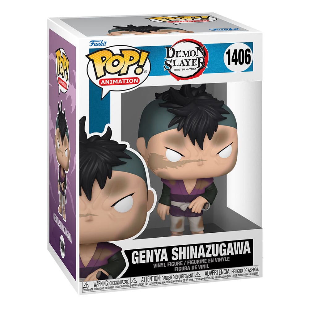 GENYA SHINAZUGAW DEMON SLAYER: KIMETSU NO YAIBA ANIMATION FUNKO POP. Figura de vinilo de la línea 'POP!', tamaño aprox. 9 cm. Representa a uno de los personajes más intrigantes y complejos de Kimetsu no Yaiba. Hermano menor de Sanemi Shinazugawa, Genya posee un carácter rudo y una determinación inquebrantable para convertirse en un cazador de demonios capaz de vengar a su familia. Este Funko Pop captura su aspecto característico: el cabello negro con mechones desordenados, su uniforme de cazador de demonios modificado y su imponente escopeta, símbolo de su estilo de combate poco convencional. Fabricada en vinilo de alta calidad, la figura ofrece un acabado resistente y detallado, fiel al diseño original del anime y manga. Con un tamaño aproximado de 9 cm, es perfecta para exhibir en estanterías, escritorios o vitrinas dedicadas al coleccionismo de anime, ya sea dentro de su caja para conservar su valor o fuera de ella para apreciar todos sus detalles.