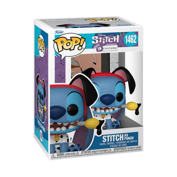 STITCH LILO & STITCH COSTUME PONGO 101 DALMATIANS DISNEY VINYL FUNKO POP. Figura de vinilo de la línea 'POP!', tamaño aprox. 9 cm. Esta exclusiva figura de vinilo de 9 cm combina magistralmente dos clásicos queridos de Disney, presentando a Stitch en un icónico traje de Pongo. Una pieza imprescindible para cualquier coleccionista serio, esta pieza única añade un encanto y humor instantáneos.