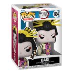 DAKI DEMON SLAYER: KIMETSU NO YAIBA ANIMATION FUNKO POP. Figura de vinilo de la línea 'POP!', tamaño aprox. 9 cm. Esta intrépida guerrera, vestida con su haori y kimono blancos, parece lista para aceptar cualquier desafío. Mantenla en tu colección para mantenerla fuera de problemas. Amplía tu conjunto de Demon Slayer y expande tu colección de Pop! Anime con esta figura. La figura de vinilo tiene una altura aproximada de 12.4 cm y está meticulosamente diseñada para capturar la esencia de Daki. Con su determinación y su aura de misterio, esta figura Pop! es una adición esencial para cualquier fan de Demon Slayer. Daki muestra su habilidad y preparación para enfrentar cualquier desafío, lo que la convierte en un personaje fascinante para tener en tu colección. Ya sea que la exhibas en tu estantería o la uses para recrear escenas emocionantes del anime, Pop! Daki seguramente se destacará como una pieza central de tu colección. No pierdas la oportunidad de unirte a Daki en su lucha contra los demonios y expandir tu colección con esta figura impresionante. Con su diseño detallado y su presencia imponente, Pop! Daki se convertirá en un tesoro valioso en tu colección de figuras de Demon Slayer. ¡Asegúrate de añadirla hoy y prepararte para la emocionante aventura de los cazadores de demonios!