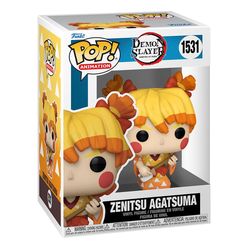 ZENITSU (KIMONO) DEMON SLAYER: KIMETSU NO YAIBA ANIMATION FUNKO POP. Figura de vinilo de la línea 'POP!', tamaño aprox. 9 cm. Este habilidoso guerrero está en busca de información sobre la última amenaza demoníaca. Amplía tu colección de Demon Slayer y expande tu colección de Pop! Anime despertando la fuerza de este hábil luchador. La figura de vinilo tiene una altura aproximada de 9.8 cm y está meticulosamente diseñada para capturar la esencia de Zenitsu Agatsuma en su traje tradicional japonés. Con su valentía y habilidades en combate, esta figura Pop! es una adición imprescindible para cualquier fan de Demon Slayer. Zenitsu Agatsuma es conocido por su determinación y su destreza en la lucha contra las fuerzas demoníacas, y esta figura lo representa perfectamente. Ya sea que la exhibas en tu estantería o la uses para recrear emocionantes escenas del anime, Pop! Zenitsu Agatsuma seguramente se destacará como una pieza central de tu colección.