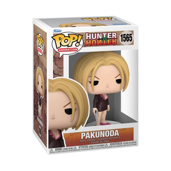 PAKUNODA HUNTER X HUNTER FUNKO POP. Figura de vinilo de la línea 'POP!', tamaño aprox. 9 cm. representa al personaje Pakunoda de la popular serie de anime y manga Hunter x Hunter. Esta figura está hecha de vinilo de alta calidad y tiene un diseño detallado y realista que captura la esencia del personaje. Las características clave de esta figura incluyen su tamaño de aproximadamente 9 centímetros de altura, su postura dinámica y su expresión facial única. Además, viene en un empaque atractivo y resistente que la protege de daños durante el transporte y la exhibición.