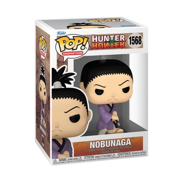 NOBUNAGA HUNTER X HUNTER FUNKO POP. Figura de vinilo de la línea 'POP!', tamaño aprox. 9 cm. Nobunaga Hazama, uno de los miembros fundadores de la Tropa Fantasma, parece listo para enfrentar a cualquier oponente. Con su katana en mano, está preparado para obtener una ventaja en el próximo desafío. Amplía tu colección de Pop! Anime para recrear momentos favoritos de los fans y cosechar las recompensas. Esta figura de vinilo tiene una altura aproximada de 11.6 centímetros. Nobunaga Hazama, con su determinación y habilidad con la espada, es una figura clave en el universo de Hunter x Hunter. La figura Pop! Nobunaga Hazama captura la esencia del personaje con detalles precisos, desde su pose decidida hasta los elementos de su atuendo característico.