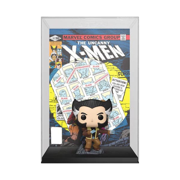 WOLVERINE X-MEN: DAYS OF FUTURE PAST (1981) COMIC COVER FUNKO POP. Figura de vinilo de la línea 'POP!', tamaño aprox. 9 cm. En esta ocasión Funko nos sorprende con los Funko Pop! Comic Cover, su particular homenaje a algunas de las portadas de comics de los X-Men. Y aquí tenemos una figurita inspirada en un comic vintage de Wolverine, con la figura de ese personaje que protagoniza la portada, y la propia portada en el fondo de la caja.