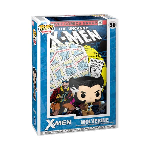 WOLVERINE X-MEN: DAYS OF FUTURE PAST (1981) COMIC COVER FUNKO POP. Figura de vinilo de la línea 'POP!', tamaño aprox. 9 cm. En esta ocasión Funko nos sorprende con los Funko Pop! Comic Cover, su particular homenaje a algunas de las portadas de comics de los X-Men. Y aquí tenemos una figurita inspirada en un comic vintage de Wolverine, con la figura de ese personaje que protagoniza la portada, y la propia portada en el fondo de la caja.