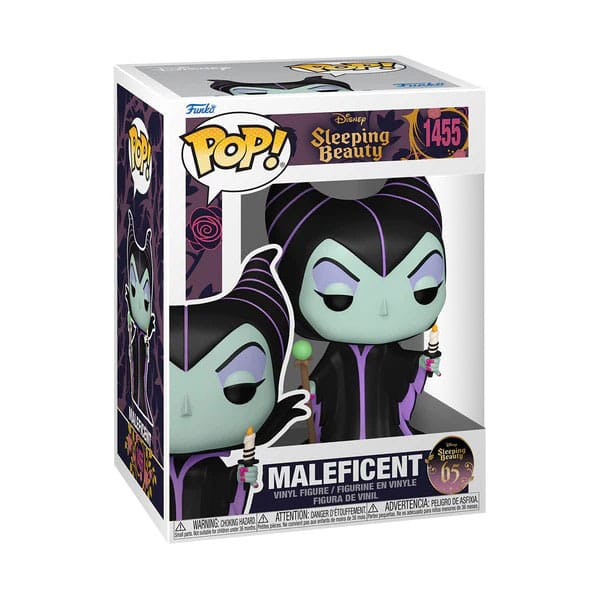 MALEFICA W/CANDLE LA BELLA DURMIENTE 65TH ANNIVERSARY DISNEY FUNKO POP. Figura de vinilo de la línea 'POP!', tamaño aprox. 9 cm. En celebración del 65 aniversario de La Bella Durmiente de Disney! Con una vela en la mano, Malefica llega para agregar un toque de misterio y elegancia a tu exhibición. Esta figura captura la esencia imponente y poderosa de la Señora del Mal, mientras que la vela arroja una luz siniestra sobre su presencia. Con aproximadamente 11.1 cm de altura, esta figura es una adición imprescindible para cualquier fanático de Disney que desee conmemorar este clásico animado. La figura de Malefica W/Candle es una invitación a sumergirse en el encantador mundo de Sleeping Beauty y revivir la magia de esta querida película. Desde su expresión amenazadora hasta los detalles intrincados de su diseño, esta figura captura perfectamente el aura de Maleficent y su papel como antagonista en la historia. Colócala en tu estantería y deja que su presencia añada un toque de oscuridad y drama a tu colección de Disney.