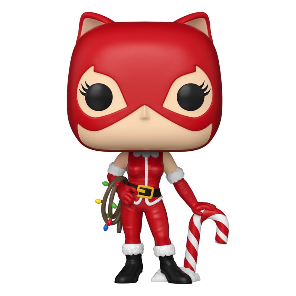 Catwoman dc comics holiday '24 funko pop figura de vinilo de la línea 'pop! ', tamaño aprox. 9 cm. Esta figura parte de la colección holiday '24, captura a la icónica ladrona en un traje festivo especial, listo para integrarse en las celebraciones navideñas. Con detalles cuidados y un toque alegre, esta figura promete ser una excelente adición a cualquier colección de dc comics, destacando el lado más festivo de uno de los personajes más icónicos del universo de batman.