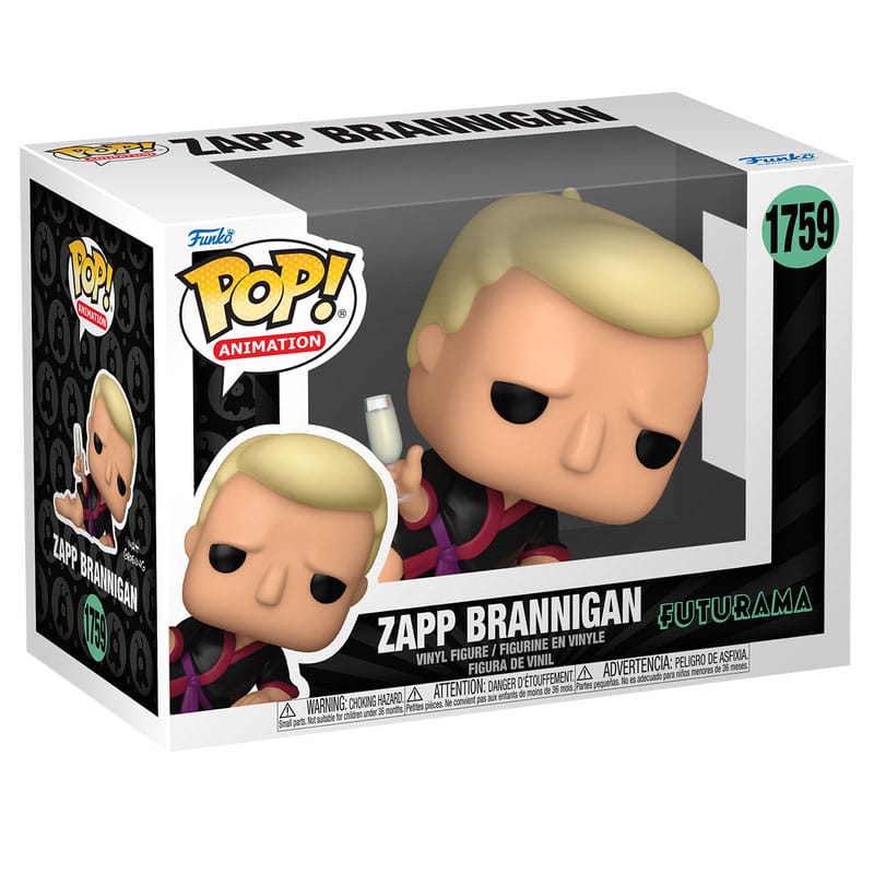 Zapp brannigan funko pop. Figura de vinilo de la línea 'pop! ', tamaño aprox. 9 cm. Zapp brannigan es un personaje egocéntrico y cómico de la franquicia, conocido por su actitud arrogante y sus tácticas ineficaces. No te pierdas la oportunidad de añadirlo a tu colección de funko pop.