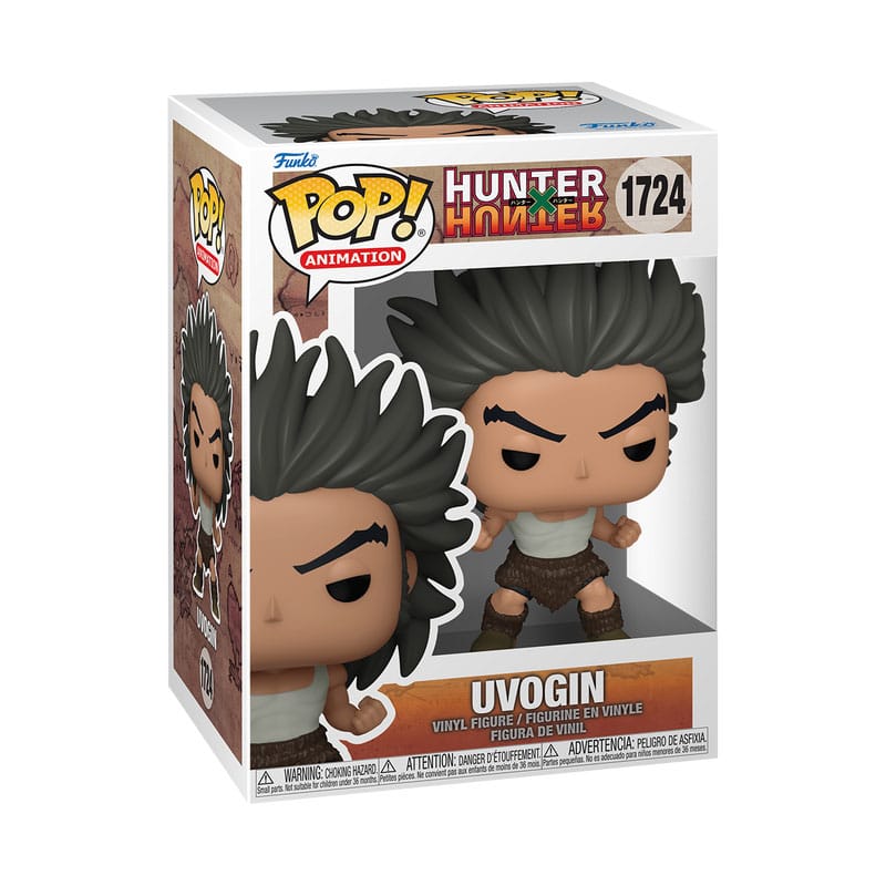UVOGIN HUNTER X HUNTER FUNKO POP. Figura de vinilo de la línea 'POP!', tamaño aprox. 9 cm. Fabricada por Funko, esta figura pertenece a la línea 'POP! Animation', destacando por sus detalles precisos y su acabado de alta calidad. Con un tamaño aproximado de 9 cm, esta figura captura a Uvogin con su distintivo cabello oscuro y expresión desafiante, reflejando fielmente su personaje en la serie. El diseño compacto y los colores vibrantes la hacen ideal para mostrar en cualquier estante o escritorio.