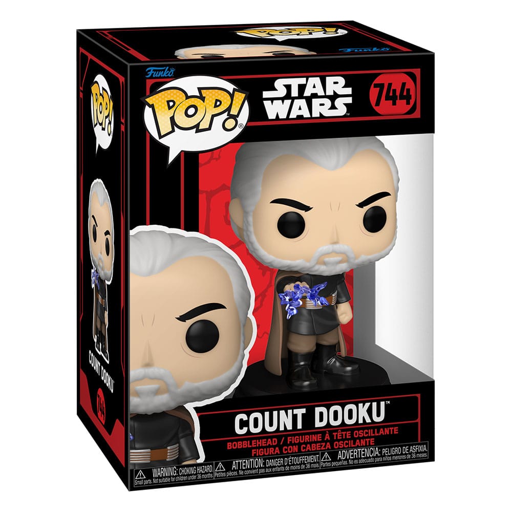 COUNT DOOKU STAR WARS: DARK SIDE FUNKO POP. Figura de vinilo de la línea 'POP!', tamaño aprox. 9 cm. Count Dooku es un personaje de la saga de Star Wars. Este Funko de 9cm representa a Count Dooku con su vestimenta habitual con rayos en las manos. 