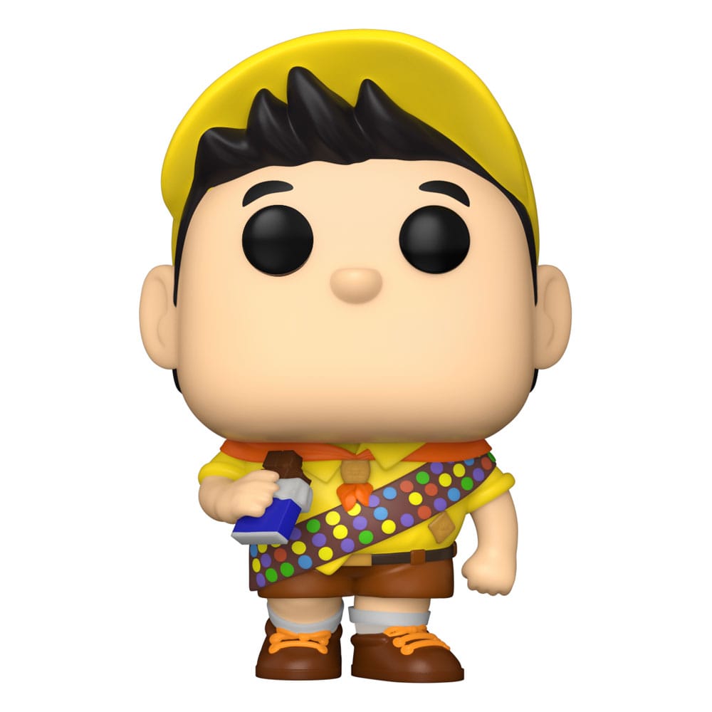 RUSSELL UP! 2 FUNKO POP. Figura de vinilo de la línea 'POP!', tamaño aprox. 9 cm. Descubre la encantadora figura de vinilo Russell de la película Up! 2, una pieza imprescindible para los coleccionistas y fans de esta icónica película de Pixar. Esta figura es parte de la popular línea 'POP! Movies' de Funko, conocida por sus atractivos diseños y calidad de detalle. Con un tamaño de 9 cm, Russell luce su clásico atuendo de explorador, con detalles vivos y colores llamativos que resaltan su personalidad aventurera. Fabricada en material de vinilo, esta figura es ligera, con un peso de apenas 115 gramos, lo que la hace fácil de exhibir en cualquier lugar. Completa tu colección de Up! con este adorable personaje que captura la esencia del espíritu aventurero y la amistad.