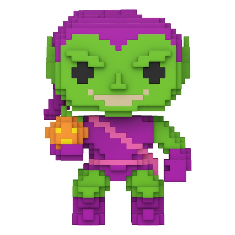 Green gobli marvel 8-bit funko pop. Figura de vinilo de la línea 'pop! ', tamaño aprox. 9 cm. Descubre la impresionante figura marvel pop! 8-bit green goblin, una obra maestra de funko que captura la esencia retro del icónico villano de marvel. Esta figura de vinilo de 9 cm de altura destaca por su diseño pixelado, evocando la nostalgia de los videojuegos clásicos. Con un acabado en vibrantes tonos verde y púrpura, el duende verde sostiene su emblemática bomba calabaza, ofreciendo un atractivo inigualable para los aficionados del universo marvel. Sus dimensiones de 11,5 x 16,3 x 9,2 cm y su peso de 181 gramos la hacen perfecta para exhibir en cualquier colección. Formando parte de la serie 'pop! ', este coleccionable es ideal para los fanáticos de los superhéroes y aquellos que aprecian el arte del diseño 8-bit. Añade un toque nostálgico a tu estantería con esta figura que garantiza calidad y detalle.