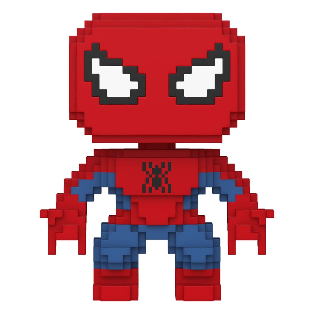 SPIDER-MAN MARVEL 8-BIT FUNKO POP. Figura de vinilo de la línea 'POP!', tamaño aprox. 9 cm. Explora el mundo de los videojuegos retro con esta figura de vinilo Spider-Man 8-Bit, cuidadosamente diseñada por Funko. Con un tamaño de aproximadamente 9 cm, esta figura destaca por su singular diseño pixelado, que recuerda a los clásicos videojuegos de 8 bits. El personaje, con su característico traje rojo y azul, es una pieza esencial para cualquier coleccionista de Marvel. Fabricada con materiales de alta calidad, esta figura no solo es llamativa, sino también duradera.