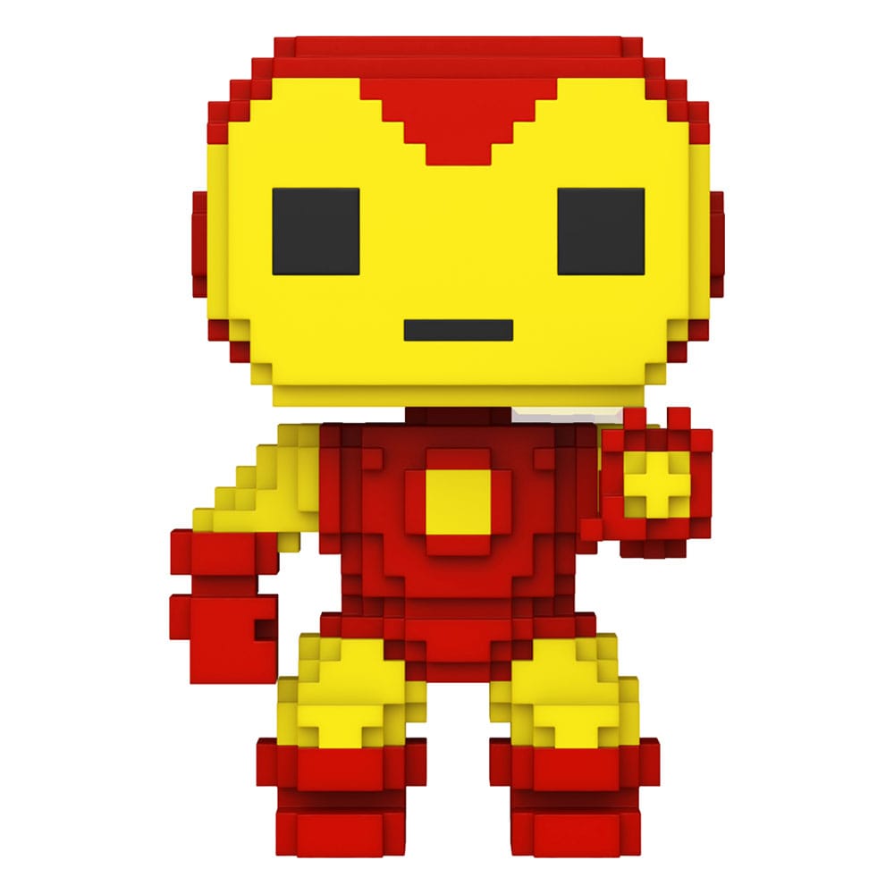 IRON MAN MARVEL 8-BIT FUNKO POP. Figura de vinilo de la línea 'POP!', tamaño aprox. 9 cm. La figura de vinilo Funko POP! de Iron Man en estilo 8-Bit es una auténtica joya para los coleccionistas y amantes del universo Marvel. Con un diseño pixelado que recuerda a los videojuegos clásicos, esta figura de aproximadamente 9 cm captura la esencia del icónico superhéroe. Presenta colores vibrantes, con un amarillo y rojo distintivos que reflejan fielmente el traje de Iron Man. Fabricada en vinilo de alta calidad por Funko, esta figura no solo es resistente sino también una pieza estética que destaca en cualquier colección. Sus medidas de 9,4 x 11,6 x 16,2 cm y un peso ligero de 170 gramos la hacen ideal para exhibir en estanterías o vitrinas. Además, su embalaje detallado añade un toque especial para quienes prefieren mantenerla en su caja. Sin duda, una adición imprescindible para los seguidores de Marvel.