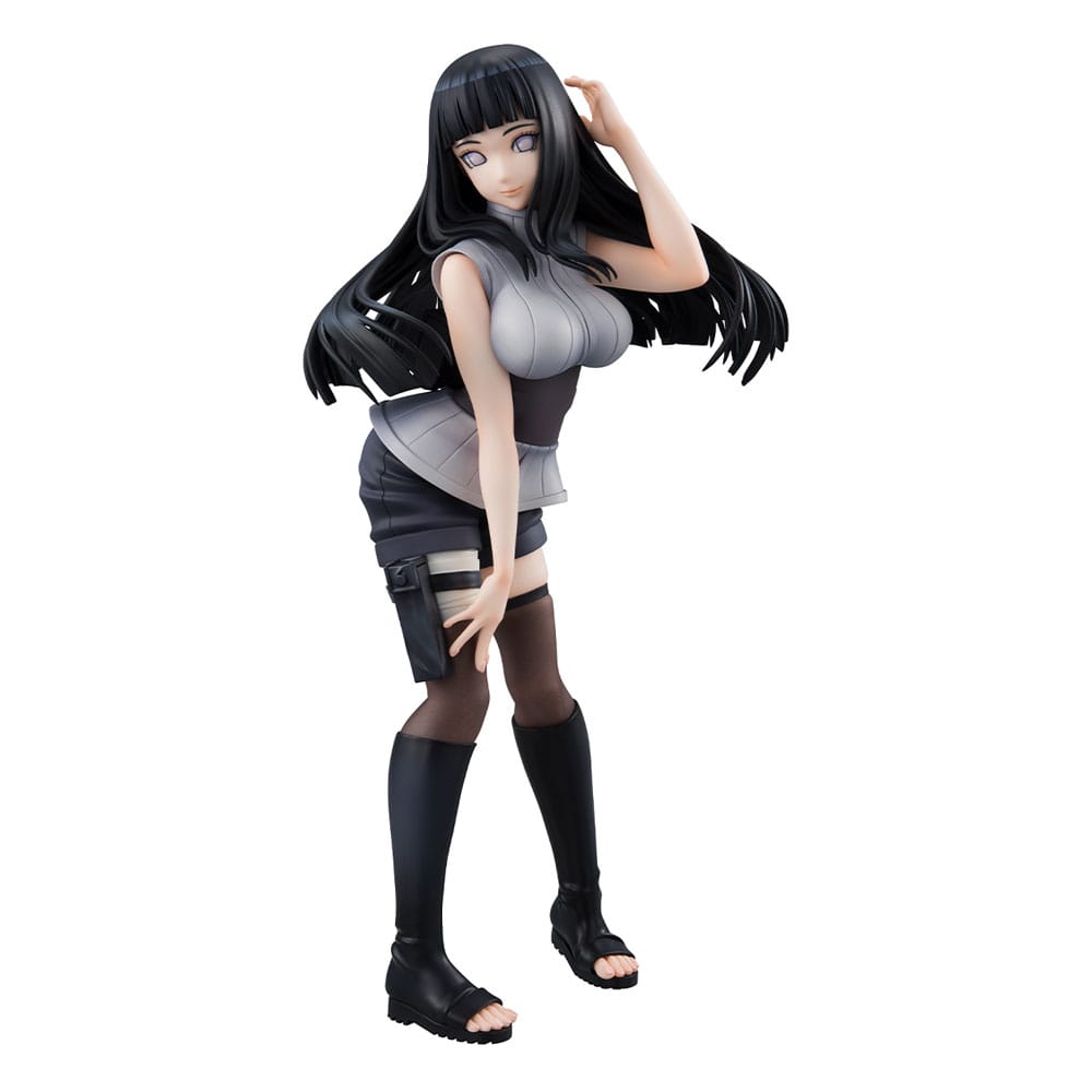 Hinata hyuga ver. 2 naruto gals. Estatua fabricada en pvc de la línea "gals" de megahouse, tamaño aprox. 21 cm. Viene en una caja con ventana.