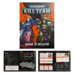 KILL TEAM: CAJA DE INICIO (ESPAÑOL). En el despiadado universo del lejano futuro, los proyectiles explosivos silban en el aire, las espadas sierra se revolucionan ávidas de sangre y los pies blindados golpean contra un suelo accidentado. Aquí y ahora, la batalla depende de la temeridad de un simple puñado de guerreros. ¿Tienes lo que se necesita para comandarlos y llevarlos a la victoria? Kill Team es un juego de mesa lleno de acción con intensas escaramuzas ambientadas en el 41.º Milenio, el telón de fondo de Warhammer 40,000. Esta caja de inicio contiene todo lo que dos jugadores necesitan para dar sus primeros pasos en Kill Team. Contiene dos comandos completos: los sobrehumanos Marines Espaciales de los Ángeles de la Muerte y sus corruptos homólogos, los infectos Marines de Plaga de la Guardia de la Muerte. Además, contiene todas las demás herramientas y accesorios que necesitas y una serie de escenarios introductorios para que te familiarices con los conceptos básicos de las batallas tácticas ultrarrápidas. También trae tres láminas de terreno fabricadas en madera FDM con ilustraciones impresas: solo hay que encajarlas, sin necesidad de pegamento ni pintura, y se desmontan de nuevo fácilmente para guardarlas. Toda la caja se ha diseñado para montarse y estar lista para jugar en tan solo 30 minutos.