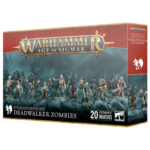 SOULBLIGHT GRAVELORDS DEADWALKER ZOMBIES WARHAMMER AGE OF SIGMAR. Los Deadwalker Zombies son creados a partir de cadáveres frescos; reciben la fuerza mediante el poder de necromancia oscura y son enviados al campo de batalla en una horda de paso tambaleante. Sin mente, y regidos únicamente por un instinto colectivo, las migraciones zombis se han convertido en una plaga sempiterna tras el necroseísmo. Muchas ciudad han creado "pirobandas" errantes que purgan con fuego los brotes antes de que sea demasiado tarde. A pesar de que de manera individual son lentos, torpes y frágiles, una manada de Deadwalker Zombies del tamaño adecuado puede suponer una amenaza incluso para los soldados enemigos más habilidosos, simplemente por su superioridad numérica. Su hambre mononeuronal les da un componente de velocidad sorprendente cuando la presa se acerca demasiado, y cualquier desafortunado que caiga en sus garras acabará por unirse a los rangos Soulblight antes de que acabe la batalla. En el interior de esta caja encontrarás 94 componentes de plástico, con los que puedes montar 20 Deadwalker Zombies. Estas miniaturas vienen acompañadas de 20 peanas Citadel redondas de 25 mm. Estas miniaturas se suministran sin pintar y requieren montaje. Recomendamos usar pegamento para plástico Citadel y pinturas Citadel Colour.