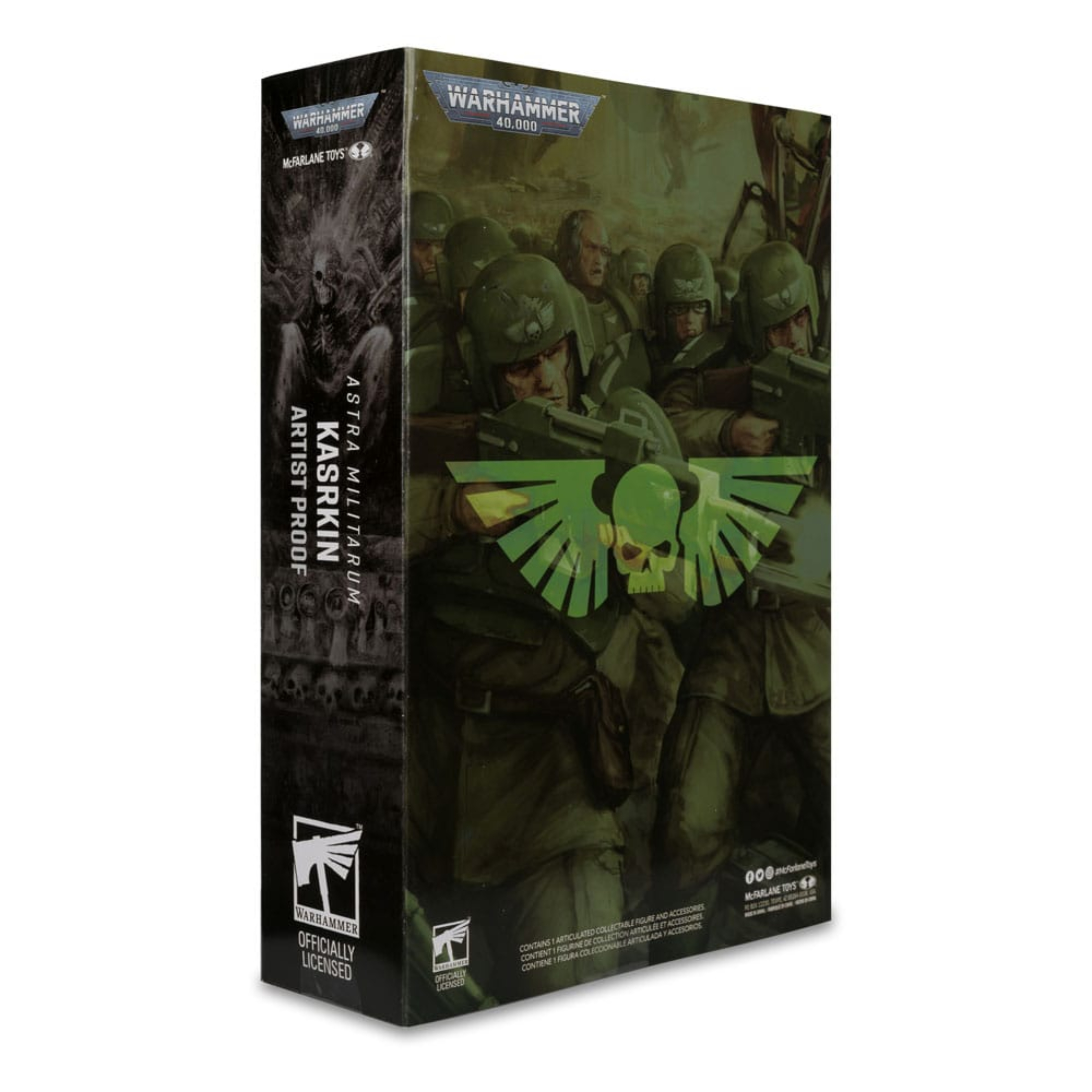 KASRKIN (ASTRA MILITARUM) ARTIST PROOF WARHAMMER 40,000 Kasrkin (astra militarum) artist proof warhammer 40,000. Figura articulada del juego de guerra "warhammer 40,000", tamaño aprox. 18 cm. Viene en una caja con ventana. Entre los regimientos históricos de cadia, los kasrkin son elogiados como la élite de la élite. A estos agentes especiales se les confía armamento más potente, como pistolas de alta potencia, y están equipados con una armadura de caparazón más gruesa que sus compañeros. Los kasrkin son disparos incomparables y asesinos probados en batalla: disciplinados y profesionales, son iguales o superiores a cualquier guerrero sin aumento del imperio.