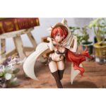 ERIS BOREAS GREYRAT SWIMSUIT MUSHOKU TENSEI: JOBLESS REINCARNATION ESTATUA 1/7. En Mushoku Tensei: Jobless Reincarnation, Eris Boreas Greyrat es una joven noble fogosa con un temperamento explosivo. Como heredera de una familia prestigiosa, creció rodeada de privilegios, pero también de una disciplina estricta, hasta que su camino cambió drásticamente tras conocer a Rudeus. Personaje clave de la historia, evoluciona de ser una niña malcriada y de mal genio a convertirse en una joven decidida y más madura. Su trayectoria refleja tanto su fuerte voluntad como su sensibilidad oculta bajo una apariencia dura. Su complicada relación con Rudeus y su implacable entrenamiento ponen de relieve su deseo de hacerse más fuerte. La figura la representa con un bañador oscuro de dos piezas con sutiles detalles de lazos y un short a juego. Lleva una gran capa blanca con capucha y orejas estilizadas de gato, que contrastan maravillosamente con su largo cabello rojo ondulado. Sus medias negras hasta los muslos resaltan la elegancia de su silueta. La pose dinámica y la expresión de sorpresa capturan a la perfección su energía y espontaneidad. Fabricada en PVC a escala 1/7, esta figura mide unos 25 centímetros de altura y descansa sobre una base con temática playera con arena esculpida, conchas marinas y detalles de suaves olas. El contraste de texturas entre la tela de la capa, su detallado cabello y el brillante bañador realza el realismo de la pieza.