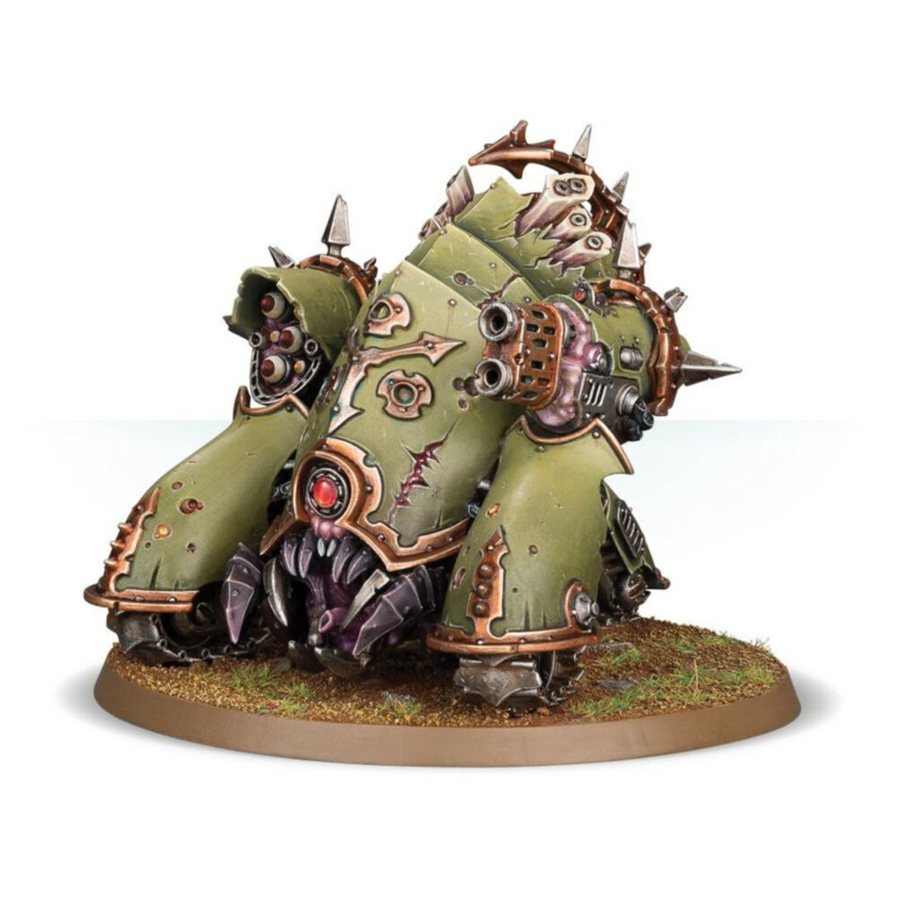 Death guard: myphitic blight-hauler warhammer 40,000. Mientras eructan gases hediondos que inundan el aire, los cargaplagas mefíticos usan su movilidad todoterreno y su armamento pesado para cazar tanques enemigos y proporcionar fuego de apoyo incluso en los entornos más peligrosos. Si el enemigo se acerca demasiado, estos ingenios daemónicos se le echan encima con fauces dentadas y rociadas de bilis. Con este kit multicomponente de plástico puedes montar un cargaplagas mefítico, un ingenio daemónico corrompido para tus ejércitos de la guardia de la muerte de warhammer 40,000. Este vehículo rápido y ligero es una desagradable combinación de máquina y carne pútrida. Es ideal para encargarse de los vehículos enemigos con sus fauces rechinantes, cañón de fusión, lanzamisiles y la terrible bilis que emana a borbotones del fondo de sus calderas gástricas. El kit contiene 13 piezas de plástico y 1 peana redonda citadel de 80 mm con agujeros hexagonales. Esta miniatura de encaje a presión puede montarse sin pegamento y se proporciona sin pintar. Recomendamos usar pinturas citadel colour.