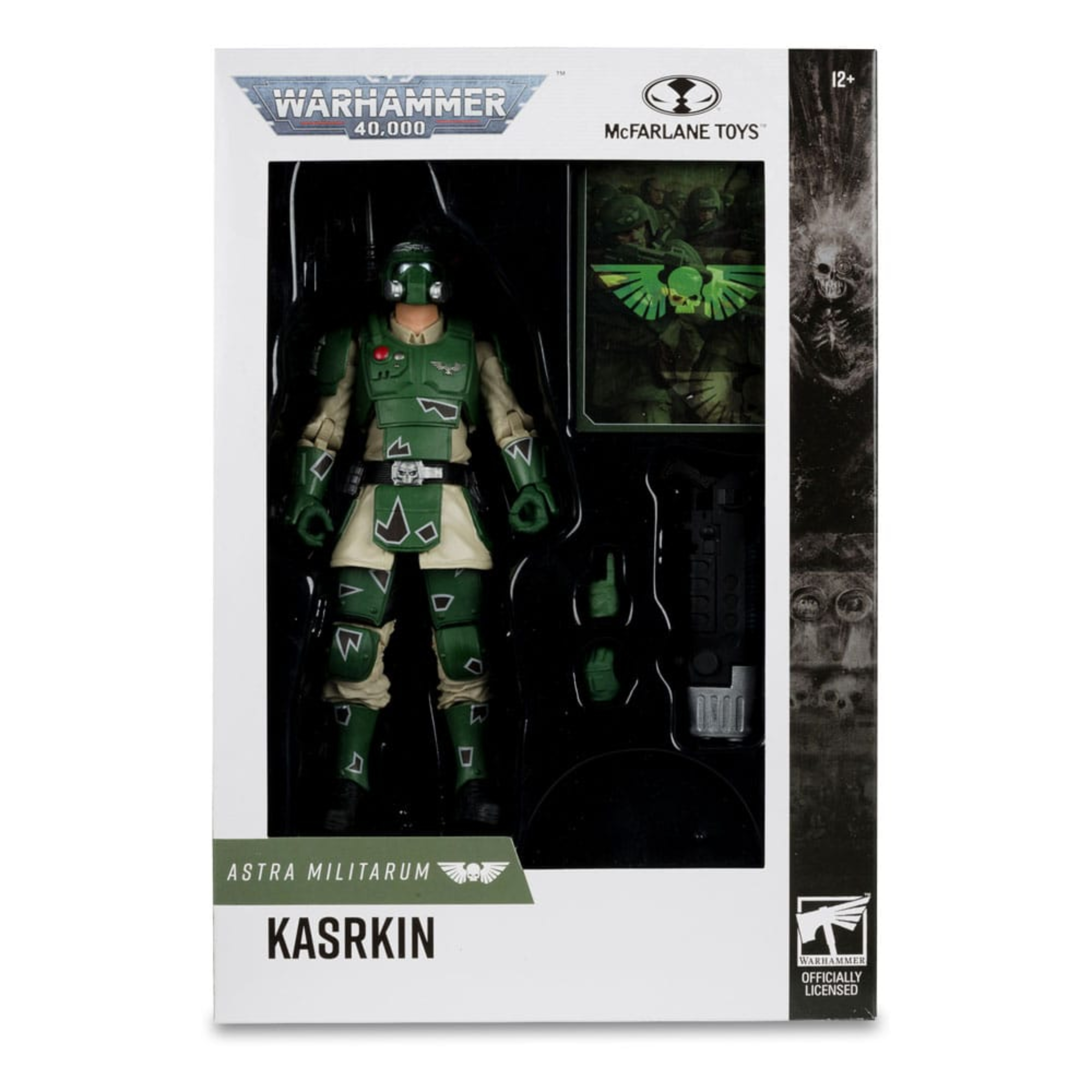 KASRKIN (ASTRA MILITARUM) WARHAMMER 40,000 Kasrkin (astra militarum) warhammer 40,000. Figura articulada del juego de guerra "warhammer 40,000", tamaño aprox. 18 cm. Viene en una caja con ventana.