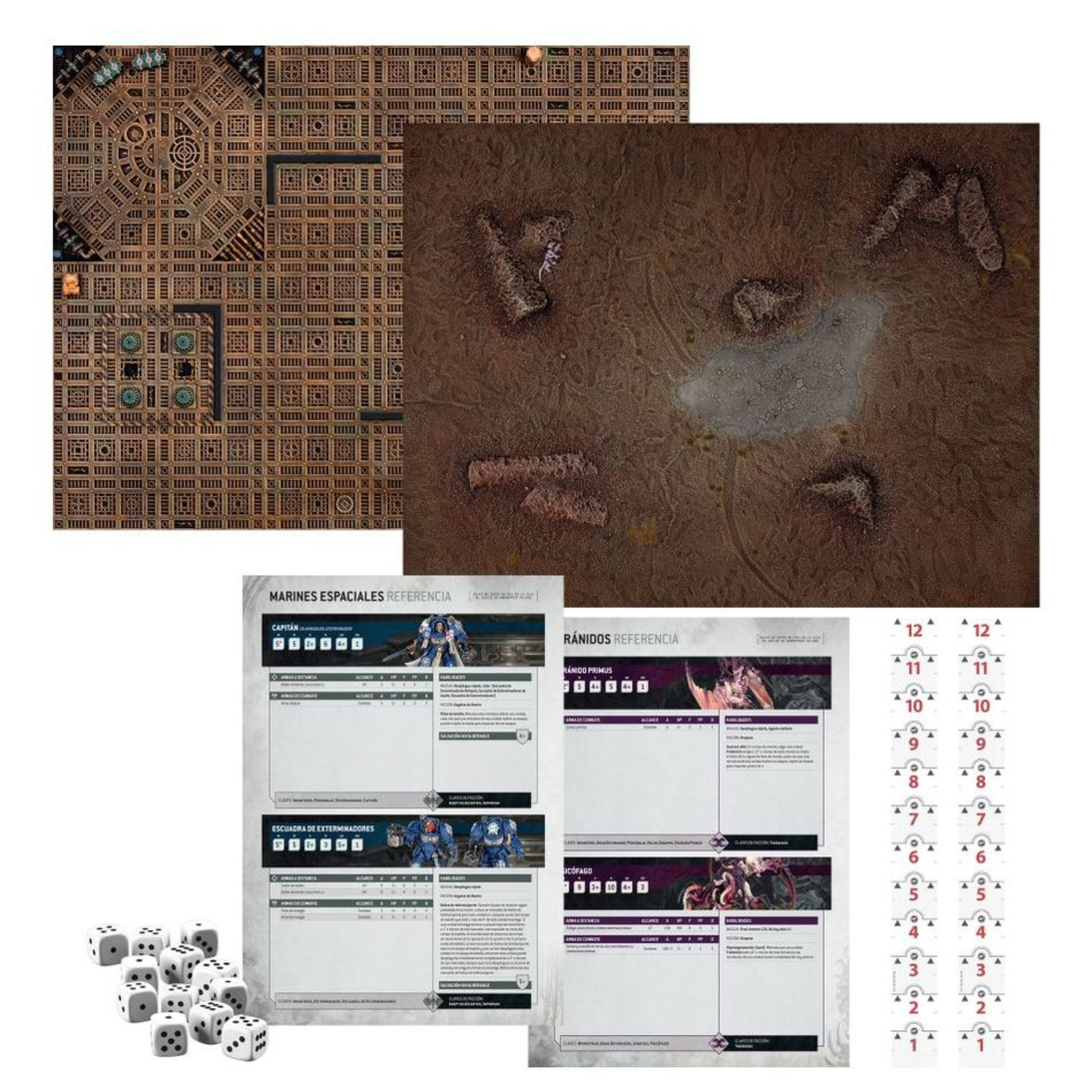 WARHAMMER 40,000: CAJA DE INICIO (ESPAÑOL) Warhammer 40,000: caja de inicio (español). En el despiadado universo del lejano futuro solo hay guerra. En los dispersos mundos del imperium de la humanidad, en la galaxia asediada por tormentas disformes y conflicto sin fin, los ejércitos de la humanidad luchan por sobrevivir. El imperium está al borde de la aniquilación tras la aparición de las flotas colmena tiránidas procedentes del frío vacío interestelar. Los marines espaciales son la última línea de defensa entre esta voraz amenaza alienígena y los atribulados mundos del reino imperial. Sumérgete en el 41. º milenio con la caja de inicio definitiva de warhammer 40,000, la cual te trae una experiencia introductoria completa con un montón de miniaturas, un campo de batalla sobre el que luchar, manuales de instrucciones y todos los dados que necesitas para jugar tus primeras partidas. Elige entre los superhumanos marines espaciales o los enjambres tiránidos, pásale la vara de mando del otro ejército a un colega o familiar y combate durante horas de apasionante entretenimiento. No hay mejor manera de dar tus primeros pasos en el fascinante mundo de warhammer 40,000. Esta caja es además también ideal para expandir tus colecciones ya existentes.