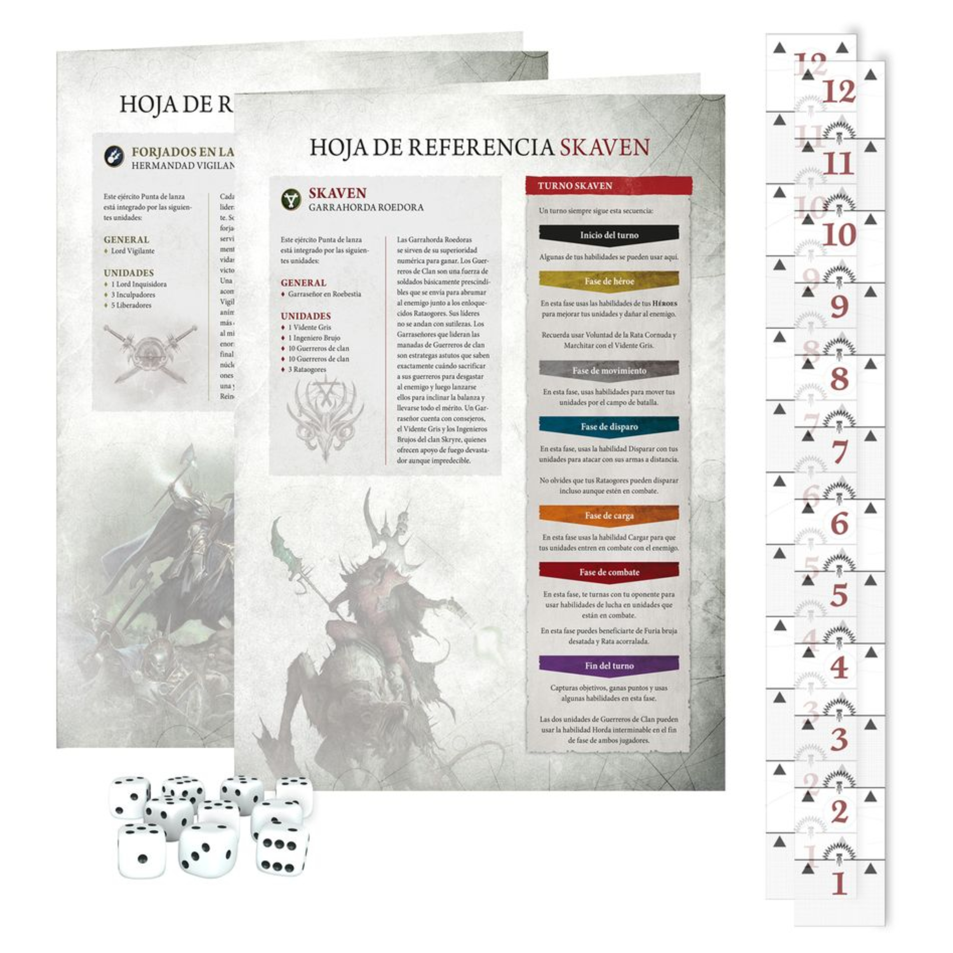 AGE OF SIGMAR: CAJA DE INICIO (ESPAÑOL) Age of sigmar: caja de inicio (español).  la era de sigmar es una era de guerra sin fin. Durante siglos, los formidables forjados en la tormenta han luchado contra las fuerzas del mal. Ahora se enfrentan a su momento más oscuro, con las malvadas hordas de los skaven amenazando con destruir los reinos mortales. Este set es ideal para empezar con warhammer age of sigmar, un apasionante universo de fantasía del que puedes formar parte coleccionando ejércitos, pintándolos y combatiendo con tus amistades. El manual de 64 páginas contiene todo lo que necesitas para empezar con todos los aspectos de este emocionante hobby; aprenderás a montar y pintar tus miniaturas, descubrir el universo al que pertenecen y disputar con ellas tus primeras batallas.