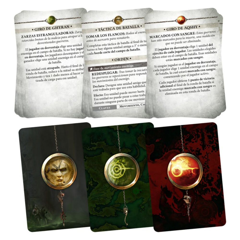 Warhammer age of sigmar: caja de inicio de punta de lanza (español). La era de sigmar es una era de guerra sin fin. Durante siglos, los formidables forjados en la tormenta han luchado contra las fuerzas del mal, pero ahora parece haber llegado la hora de la ruina con incontables hordas de escurridizos skaven inundando los reinos mortales. Tan poderoso es su armamento arcano que el dios rey sigmar ha enviado a sus guerreros más poderosos para frenar la marea. A la cabeza de esta resplandeciente hueste marchan las cámaras de perdición, guerreros que han muerto tantas veces que se parecen más a armas vivientes que a los humanos que protegen. Este set es perfecto para empezar con warhammer age of sigmar, un apasionante universo de fantasía del que puedes formar parte coleccionando ejércitos, pintándolos y combatiendo con tus amistades. El manual de 72 páginas contiene todo lo que necesitas para empezar con todos los aspectos de este emocionante hobby; aprenderás a montar y pintar tus miniaturas, descubrirás el universo al que pertenecen y disputarás con ellas emocionantes batallas. También incluye el libro punta de lanza: fuego y jade, que contiene todas las reglas adicionales que necesitas para jugar al vertiginoso modo de juego punta de lanza, junto con un tapete de juego de dos caras en el que jugar tus partidas de punta de lanza. Incluso encontrarás dos fuerzas completas de punta de lanza, para que te lances a jugar partidas tácticas e intensas desde el primer momento.