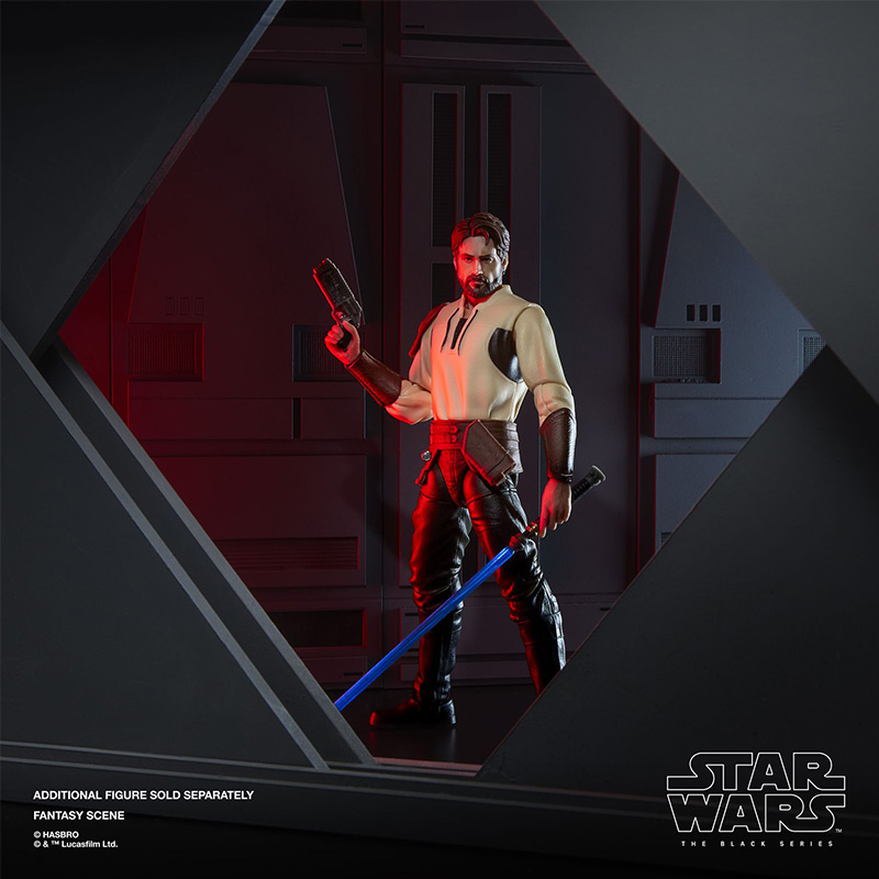 KYLE KATARN BLACK SERIES STAR WARS DARK FORCES Kyle katarn black series star wars dark forces. Hasbro presenta dentro de su colección the black series gaming greats la figura premium de kyle katarn, basada en la aparición de su personaje en el videojuego clásico "star wars: dark forces". Mide 15 cm y cuenta con múltiples puntos de articulación y detalles realistas. Incluye 1x sable de luz azul con efectos de combate intercambiables y 1x bláster. Se presenta en una caja con ventana decorada con ilustraciones del personaje. Unidades limitadas.