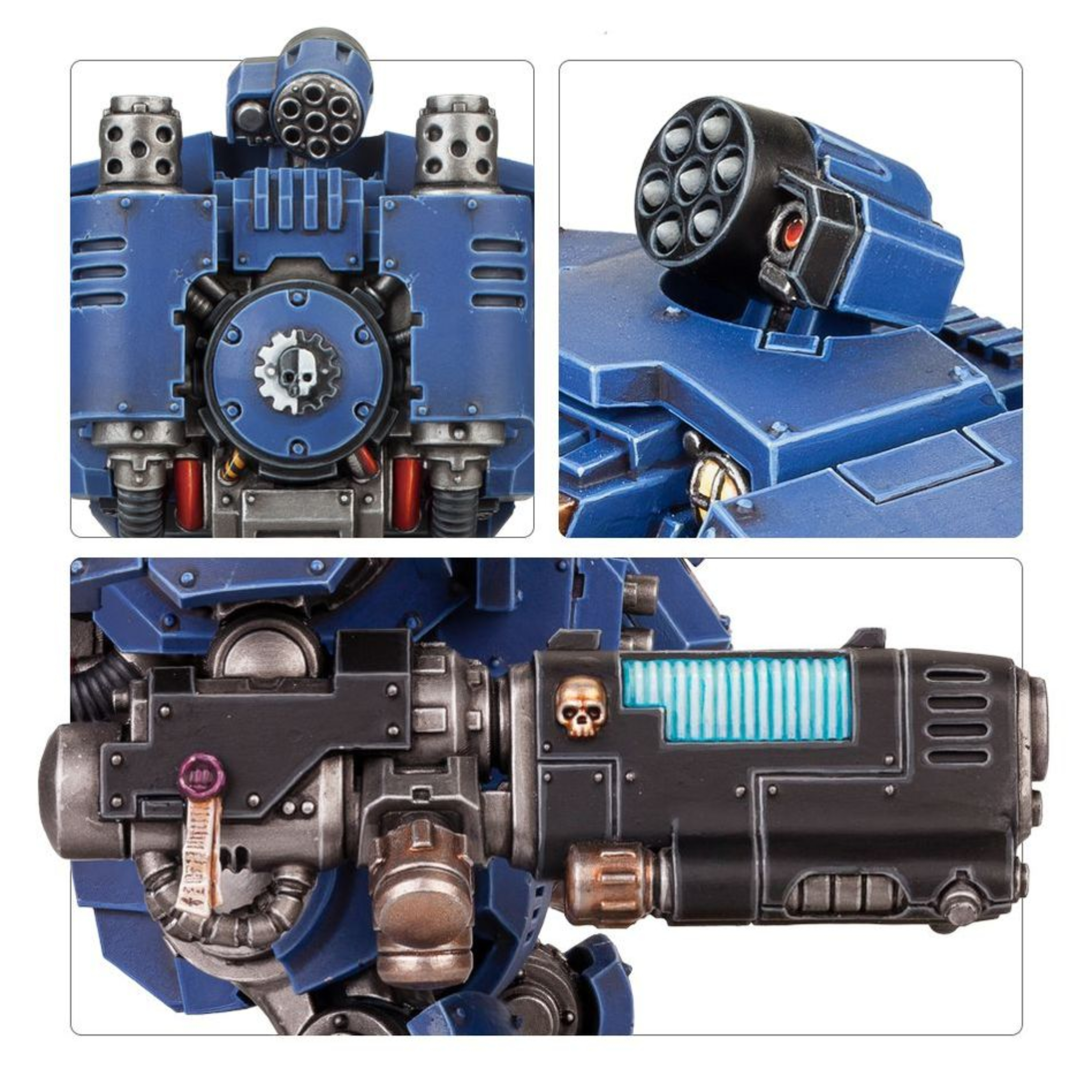 SPACE MARINES PRIMARIS REDEMPTOR DREADNOUGHT WARHAMMER 40,000 Máquinas de guerra que aplastan huesos y revientan cráneos mientras se abren paso a través de las filas enemigas. Más altos, corpulentos y astutamente diseñados que los dreadnoughts de diseño tradicional, estos goliats están alimentados por reactores hiperdensos y sofisticados paquetes de fibras. Pueden acelerar de un paso ruidoso a una marcha de grandes zancadas que hacen temblar el suelo, atravesando lluvias de fuego sin inmutarse. El diseño de los vínculos neuronales del redemptor es tan milagroso que su habitante, a pesar de estar sepultado en el sarcófago dentro del pecho del dreadnought, puede ejercer control con una destreza y velocidad sorprendentes. Este kit de plástico multicomponente contiene las piezas necesarias para montar un primaris redemptor dreadnought. Con el doble de altura que los ya imponentes primaris space marines, y más alto y corpulento que el dreadnought normal, esta miniatura tiene un aspecto excepcionalmente agresivo que se corresponde con su gran potencia en la mesa de juego. Artilla un cañón gatling o un incinerador de plasma como opciones para la mano derecha, y un puño de redemptor con lanzallamas pesado o cañón gatling como armas de apoyo para la izquierda, 2 lanzagranadas fragtormenta o bólters tormenta montados en el pecho, y una batería de cohetes ícaro en el armazón como defensa antiaérea. La armadura pesada del pecho (repleta de superficies lisas y líneas rectas, perfecta para añadir calcomanías y detalles) del redemptor dreadnought puede modelarse para que se abra pivotando y muestre el sarcófago sepultado en su interior. El aficionado más osado puede quitar también los pernos de la cintura, los brazos y las piernas de la miniatura, lo que aporta una mayor variedad de opciones de poses. El primaris redemptor dreadnought se compone de 109 piezas, e incluye una peana redonda citadel de 90 mm y una hoja de calcomanías.