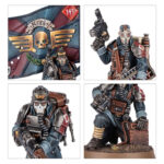 ASTRA MILITARUM KRIEG COMMAND SQUAD WARHAMMER 40,000. Las Escuadras de Mando de Krieg están dirigidas por representantes del Officio Prefectus, normalmente un comisario de alto rango asistido por un séquito de veteranos y oficiales subalternos. Lideran sus tropas desde primera línea y con frecuencia los encontrarás en los combates más intensos. Con este kit multicomponente de plástico puedes montar una Escuadra de Mando de Krieg para incluirlo en tus ejércitos del Astra Militarum en partidas de Warhammer 40,000. La unidad está compuesta por un Lord Comisario, cinco Guardias Veteranos y un servoescriba; una importante incorporación de especialistas para tu fuerza. El Lord Comisario puede equiparse con una pistola de plasma o un látigo en su brazo derecho, y con un puño de energía o una espada de energía envainada y señalando con su otro brazo. También puedes montar a uno de los guardias veteranos de tu unidad con una pistola láser, una pistola bólter o una pistola de plasma en la mano derecha, y con una espada sierra, arma de energía o garrote de trinchera en la izquierda. Otro guardia puede equiparse con un bólter, un rifle de plasma, un rifle de fusión o un lanzagranadas, y elegir entre dos accesorios opcionales para llevar en la mochila: granadas o munición para el lanzagranadas. Los otros guardias llevan el estandarte del regimiento, el vocomaestro y los contraagentes alquímicos, respectivamente. También hay una gama de accesorios estéticos, como palas, para decorar aún más tus miniaturas. El kit contiene 81 piezas de plástico, 6 peanas redondas Citadel de 25 mm y 1 peana redonda Citadel de 32 mm. También incluye una hoja con 803 calcomanías al agua de los Korps de la Muerte de Krieg para personalizar tus miniaturas. Las miniaturas se proporcionan sin montar ni pintar. Recomendamos usar pegamento para plástico Citadel y pinturas Citadel Colour.