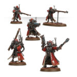 ADEPTUS MECHANICUS SKITARII WARHAMMER 40,000. Los Rangers de los Skitarii reúnen ls energías de los mundos forja en su armamento y son cazadores implacables. Para ellos, el enfrentamiento no ha acabado hasta que su enemigo ha sido destruido; incluso si eso implica rastrearle a través de las galaxias durante décadas. Los Skitarii Rangers acechan a su presa con rifles galvánicos y lucen sus máscaras de gas y capuchas. Cada uno de ello está cubierto por una armadura Skitarii sellada, blasonada con el símbolo del Adeptus Mechanicus y llena de sensores recolectores de datos, antenas y monitores ambientales. Conscients del duro terreno de Marte, sus piernas se han amputado de rodillas hacia abajo y se han sustituido con reemplazos biónicos de mejora cibernética. La unidad puede incluir un Alpha, armado con una pistola voltáica o radium y un arma de cuerpo a cuerpo (que puede ser una espada de energía una vara taser o una maza voltáica) y tres miniaturas pueden usar armas especiales. Tienes disponible un arcabuz transuránico, un rifle voltaico, y un caliver de plasma. Este último incluye una cabeza y mochila específica. Una miniatura se puede convertir en Alpha y usar una cadena de datos mejorada o un omnispex, la caja muestra realmente la naturaleza obsesiva a la hora de recoger datos del Adeptus Mechanicus. Esta caja de plástico multicomponente contiene todo lo que necesitas para montar diez Skitarii Rangers o diez Skitarii Vanguard. En la caja se incluyen 124 componentes: veintitrés cabezas, doce de las cuales son variantes de yelmo/respirador Vanguard, veinticinco armas, una hoja de calcomanías, una peana ovalada de 60x35.5mm y diez peanas redondas de 25mm. Las miniaturas se proporcionan sin montar ni pintar. Recomendamos usar pegamento para plástico Citadel y pinturas Citadel Colour.