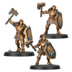 STORMCAST ETERNALS PAINTS SET WARHAMMER 40,000. Los Forjados en la Tormenta son guerreros cruzados bendecidos por los relámpagos. Elegidos durante su vida mortal por su heroísmo, ahora están condenados a luchar para siempre. Se enfrentan a los peores horrores presentes en los Reinos Mortales, canjeando su humanidad pieza a pieza para proteger a los seguidores de Sigmar. Esta caja es una forma ideal de empezar tu colección de Forjados en la Tormenta. Recibirás tres Liberadores de plástico con posturas singulares, las pinturas que necesitas para prepararlos para la batalla y un pincel para que puedas empezar. Estas miniaturas son de montaje a presión, por lo que solo requieren tenazas para ser montadas. Las seis pinturas vienen en botes de 12 ml e incluyen los colores esenciales que necesitas para pintar tus Liberadores como Martillos de Sigmar, junto con una pintura Technical para que puedas crear tus propias peanas texturizadas. Este set contiene: 3 miniaturas de Liberadores Forjados en la Tormenta de plástico de montaje a presión y 3 peanas redondas Citadel de 40 mm de agujero hexagonal. 1 pincel Starter Citadel Colour. 6 pinturas Citadel Colour: – Retributor Armour (Base) – Kantor Blue (Base) – Corax White (Base) – Leadbelcher (Base) – Agrax Earthshade (Shade) – Astrogranite (Technical) Estas miniaturas se suministran sin pintar y requieren montaje. Recomendamos usar pegamento para plástico Citadel y pinturas Citadel Colour.