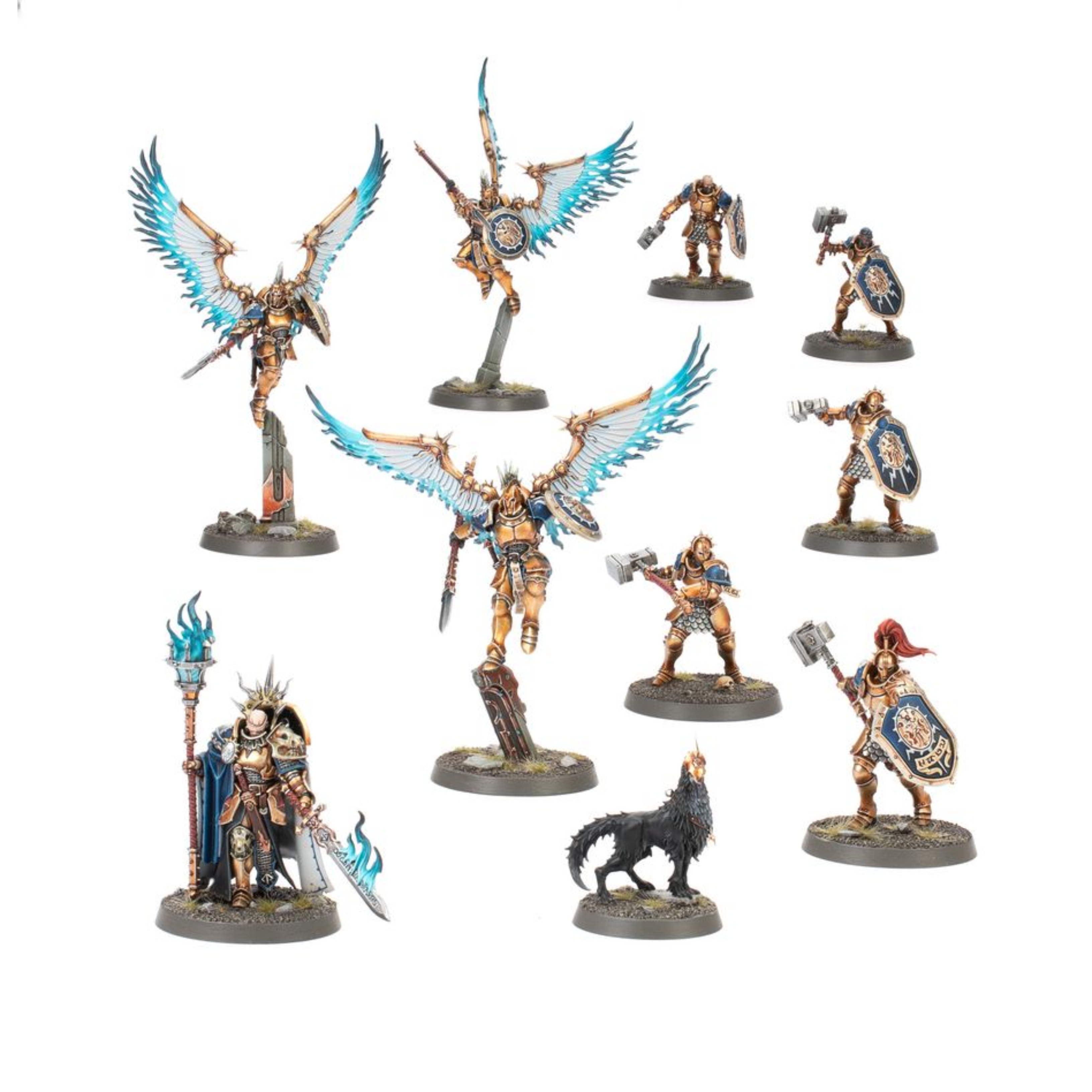 AGE OF SIGMAR: CAJA DE INICIO (ESPAÑOL) Age of sigmar: caja de inicio (español).  la era de sigmar es una era de guerra sin fin. Durante siglos, los formidables forjados en la tormenta han luchado contra las fuerzas del mal. Ahora se enfrentan a su momento más oscuro, con las malvadas hordas de los skaven amenazando con destruir los reinos mortales. Este set es ideal para empezar con warhammer age of sigmar, un apasionante universo de fantasía del que puedes formar parte coleccionando ejércitos, pintándolos y combatiendo con tus amistades. El manual de 64 páginas contiene todo lo que necesitas para empezar con todos los aspectos de este emocionante hobby; aprenderás a montar y pintar tus miniaturas, descubrir el universo al que pertenecen y disputar con ellas tus primeras batallas.