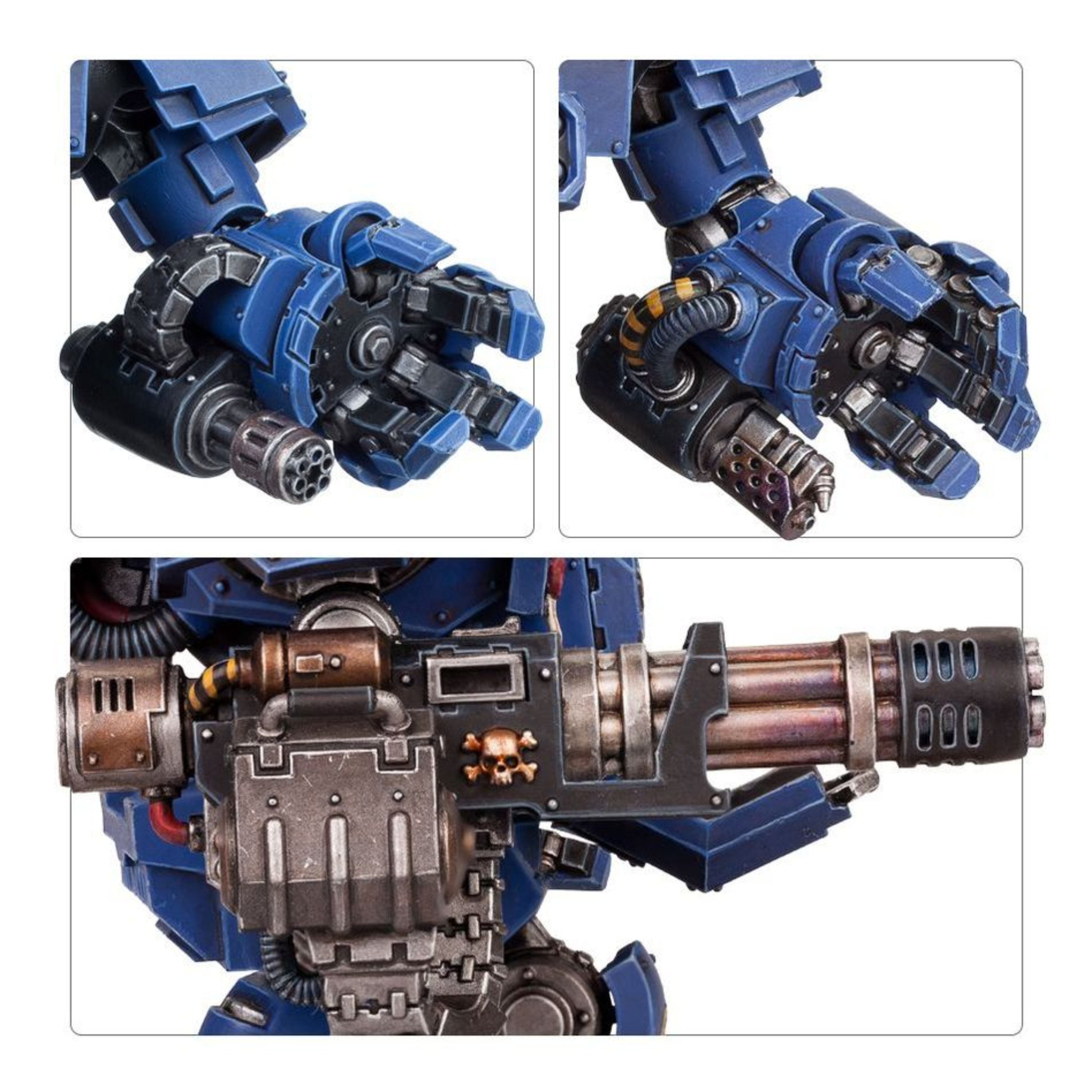 SPACE MARINES PRIMARIS REDEMPTOR DREADNOUGHT WARHAMMER 40,000 Máquinas de guerra que aplastan huesos y revientan cráneos mientras se abren paso a través de las filas enemigas. Más altos, corpulentos y astutamente diseñados que los dreadnoughts de diseño tradicional, estos goliats están alimentados por reactores hiperdensos y sofisticados paquetes de fibras. Pueden acelerar de un paso ruidoso a una marcha de grandes zancadas que hacen temblar el suelo, atravesando lluvias de fuego sin inmutarse. El diseño de los vínculos neuronales del redemptor es tan milagroso que su habitante, a pesar de estar sepultado en el sarcófago dentro del pecho del dreadnought, puede ejercer control con una destreza y velocidad sorprendentes. Este kit de plástico multicomponente contiene las piezas necesarias para montar un primaris redemptor dreadnought. Con el doble de altura que los ya imponentes primaris space marines, y más alto y corpulento que el dreadnought normal, esta miniatura tiene un aspecto excepcionalmente agresivo que se corresponde con su gran potencia en la mesa de juego. Artilla un cañón gatling o un incinerador de plasma como opciones para la mano derecha, y un puño de redemptor con lanzallamas pesado o cañón gatling como armas de apoyo para la izquierda, 2 lanzagranadas fragtormenta o bólters tormenta montados en el pecho, y una batería de cohetes ícaro en el armazón como defensa antiaérea. La armadura pesada del pecho (repleta de superficies lisas y líneas rectas, perfecta para añadir calcomanías y detalles) del redemptor dreadnought puede modelarse para que se abra pivotando y muestre el sarcófago sepultado en su interior. El aficionado más osado puede quitar también los pernos de la cintura, los brazos y las piernas de la miniatura, lo que aporta una mayor variedad de opciones de poses. El primaris redemptor dreadnought se compone de 109 piezas, e incluye una peana redonda citadel de 90 mm y una hoja de calcomanías.