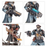 ASTRA MILITARUM KRIEG COMMAND SQUAD WARHAMMER 40,000. Las Escuadras de Mando de Krieg están dirigidas por representantes del Officio Prefectus, normalmente un comisario de alto rango asistido por un séquito de veteranos y oficiales subalternos. Lideran sus tropas desde primera línea y con frecuencia los encontrarás en los combates más intensos. Con este kit multicomponente de plástico puedes montar una Escuadra de Mando de Krieg para incluirlo en tus ejércitos del Astra Militarum en partidas de Warhammer 40,000. La unidad está compuesta por un Lord Comisario, cinco Guardias Veteranos y un servoescriba; una importante incorporación de especialistas para tu fuerza. El Lord Comisario puede equiparse con una pistola de plasma o un látigo en su brazo derecho, y con un puño de energía o una espada de energía envainada y señalando con su otro brazo. También puedes montar a uno de los guardias veteranos de tu unidad con una pistola láser, una pistola bólter o una pistola de plasma en la mano derecha, y con una espada sierra, arma de energía o garrote de trinchera en la izquierda. Otro guardia puede equiparse con un bólter, un rifle de plasma, un rifle de fusión o un lanzagranadas, y elegir entre dos accesorios opcionales para llevar en la mochila: granadas o munición para el lanzagranadas. Los otros guardias llevan el estandarte del regimiento, el vocomaestro y los contraagentes alquímicos, respectivamente. También hay una gama de accesorios estéticos, como palas, para decorar aún más tus miniaturas. El kit contiene 81 piezas de plástico, 6 peanas redondas Citadel de 25 mm y 1 peana redonda Citadel de 32 mm. También incluye una hoja con 803 calcomanías al agua de los Korps de la Muerte de Krieg para personalizar tus miniaturas. Las miniaturas se proporcionan sin montar ni pintar. Recomendamos usar pegamento para plástico Citadel y pinturas Citadel Colour.