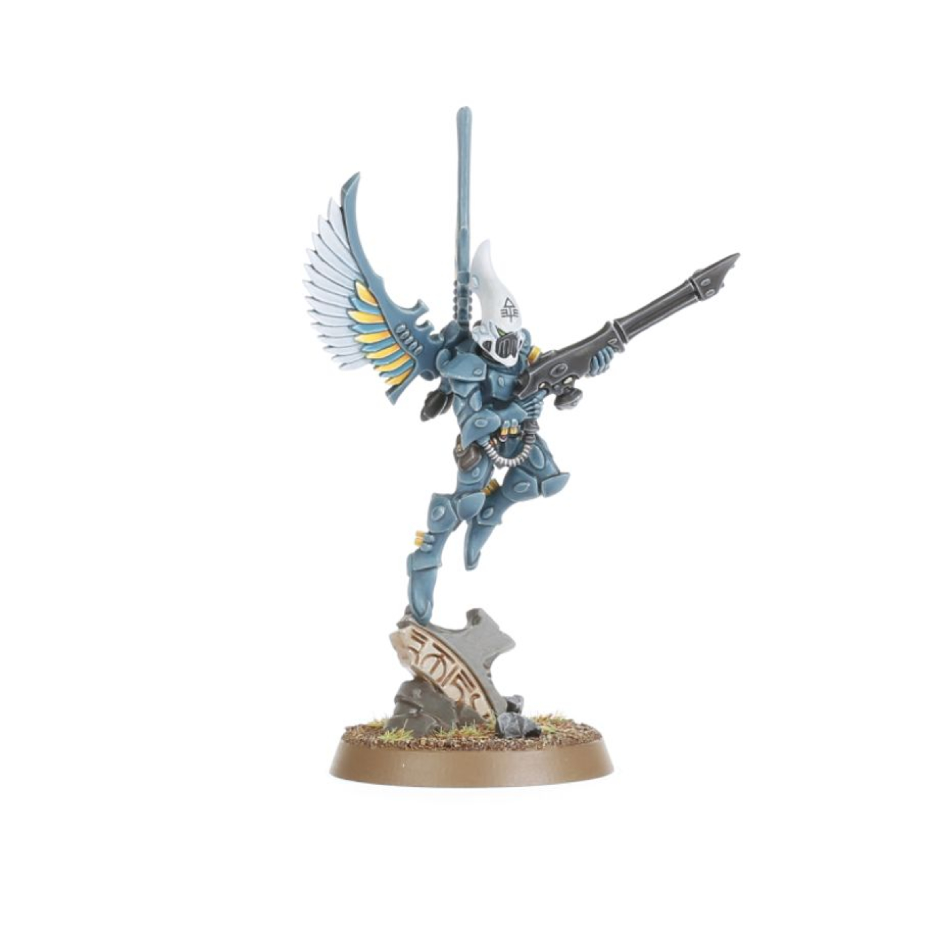 AELDARI SWOOPING HAWKS WARHAMMER 40,000 Aeldari swooping hawks warhammer 40,000. Los halcones cazadores son guerreros alados que representan el lado vengativo de khaine, el dios de la guerra. Son maestros de la guerra de hostigamiento, perfectos para desbaratar contraataques enemigos o eliminar formaciones vulnerables. Con este kit multicomponente de plástico puedes montar cinco miniaturas de halcones cazadores, unos guerreros aéreos sumamente ágiles para usar en ejércitos aeldari en partidas de warhammer 40,000. Lánzate en picado y elimina unidades enemigas vulnerables con estos guerreros alados de élite. Un miembro de la escuadra puede montarse como un exarca de los halcones cazadores con una de las siguientes opciones de armas: una pistola solar y una espada de energía, una garra de halcón, un láser de asalto de exarca o un láser multitubo. Hay varias opciones de cabeza para los halcones cazadores, con y sin casco, para personalizar aún más tu escuadra. El kit también contiene una ficha de santuario de senda de los halcones cazadores. El kit contiene 81 piezas de plástico, 5 peanas redondas citadel de 32 mm y 1 peana redonda citadel de 25 mm. Este set también incluye una hoja con 378 calcomanías al agua de los aeldari para personalizar tus miniaturas. Las miniaturas se proporcionan sin montar ni pintar. Recomendamos usar pegamento para plástico citadel y pinturas citadel colour.