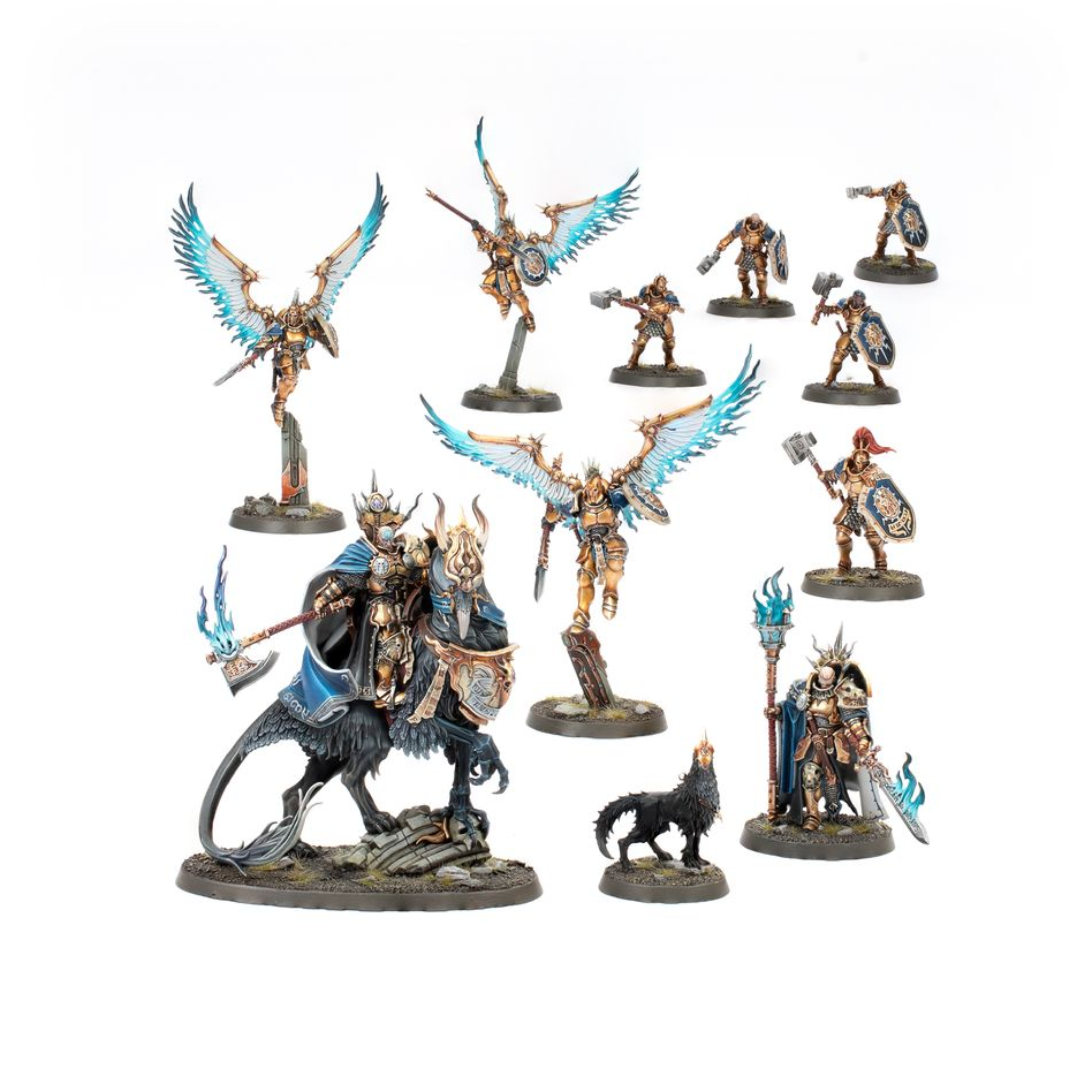 WARHAMMER AGE OF SIGMAR: CAJA DE INICIO DE PUNTA DE LANZA (ESPAÑOL) Warhammer age of sigmar: caja de inicio de punta de lanza (español). La era de sigmar es una era de guerra sin fin. Durante siglos, los formidables forjados en la tormenta han luchado contra las fuerzas del mal, pero ahora parece haber llegado la hora de la ruina con incontables hordas de escurridizos skaven inundando los reinos mortales. Tan poderoso es su armamento arcano que el dios rey sigmar ha enviado a sus guerreros más poderosos para frenar la marea. A la cabeza de esta resplandeciente hueste marchan las cámaras de perdición, guerreros que han muerto tantas veces que se parecen más a armas vivientes que a los humanos que protegen. Este set es perfecto para empezar con warhammer age of sigmar, un apasionante universo de fantasía del que puedes formar parte coleccionando ejércitos, pintándolos y combatiendo con tus amistades. El manual de 72 páginas contiene todo lo que necesitas para empezar con todos los aspectos de este emocionante hobby; aprenderás a montar y pintar tus miniaturas, descubrirás el universo al que pertenecen y disputarás con ellas emocionantes batallas. También incluye el libro punta de lanza: fuego y jade, que contiene todas las reglas adicionales que necesitas para jugar al vertiginoso modo de juego punta de lanza, junto con un tapete de juego de dos caras en el que jugar tus partidas de punta de lanza. Incluso encontrarás dos fuerzas completas de punta de lanza, para que te lances a jugar partidas tácticas e intensas desde el primer momento.