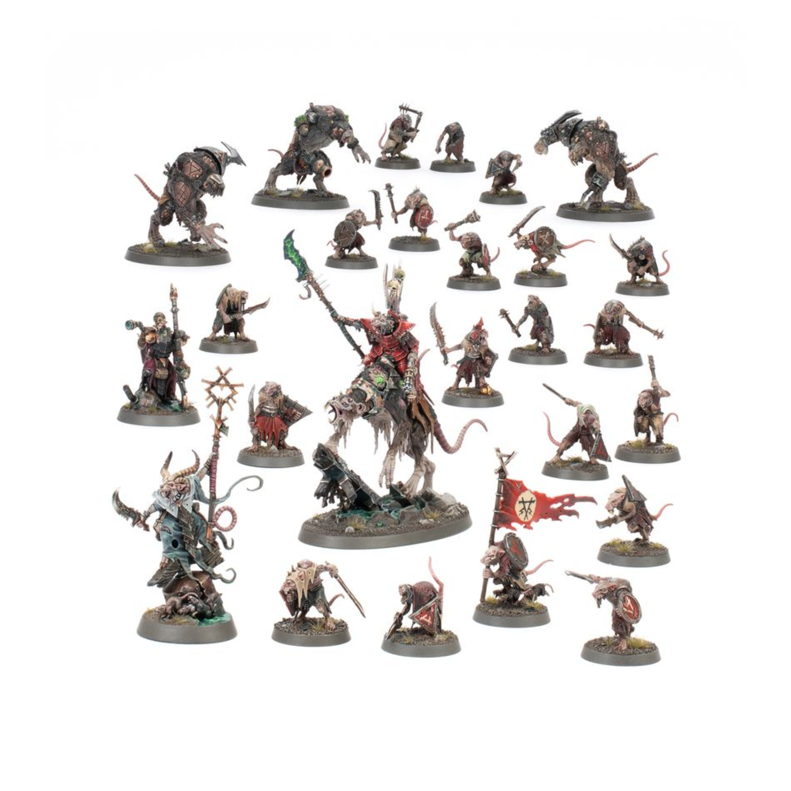 WARHAMMER AGE OF SIGMAR: CAJA DE INICIO DE PUNTA DE LANZA (ESPAÑOL) Warhammer age of sigmar: caja de inicio de punta de lanza (español). La era de sigmar es una era de guerra sin fin. Durante siglos, los formidables forjados en la tormenta han luchado contra las fuerzas del mal, pero ahora parece haber llegado la hora de la ruina con incontables hordas de escurridizos skaven inundando los reinos mortales. Tan poderoso es su armamento arcano que el dios rey sigmar ha enviado a sus guerreros más poderosos para frenar la marea. A la cabeza de esta resplandeciente hueste marchan las cámaras de perdición, guerreros que han muerto tantas veces que se parecen más a armas vivientes que a los humanos que protegen. Este set es perfecto para empezar con warhammer age of sigmar, un apasionante universo de fantasía del que puedes formar parte coleccionando ejércitos, pintándolos y combatiendo con tus amistades. El manual de 72 páginas contiene todo lo que necesitas para empezar con todos los aspectos de este emocionante hobby; aprenderás a montar y pintar tus miniaturas, descubrirás el universo al que pertenecen y disputarás con ellas emocionantes batallas. También incluye el libro punta de lanza: fuego y jade, que contiene todas las reglas adicionales que necesitas para jugar al vertiginoso modo de juego punta de lanza, junto con un tapete de juego de dos caras en el que jugar tus partidas de punta de lanza. Incluso encontrarás dos fuerzas completas de punta de lanza, para que te lances a jugar partidas tácticas e intensas desde el primer momento.
