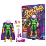 MYSTERIO SPIDER-MAN: THE ANIMATED SERIES MARVEL LEGENDS SERIES. Hasbro presenta, dentro de la colección Marvel Legends Series, esta figura articulada de Mysterio inspirada en su apariencia en la serie "Spider-Man: The Animated Series". Mide aproximadamente 15 cm. y sus articulaciones permiten recrear poses dinámicas para su exhibición. Cuenta con un diseño premium, fiel a su aspecto en la serie de animación. Incluye 1x cabeza alternativa sin casco con el rostro de Quentin Beck, 2x manos adicionales y 3x piezas de efectos visuales (2 espirales de humo y 1 de calavera). Se presenta en un blíster estilo retro con ilustraciones. UNIDADES LIMITADAS.